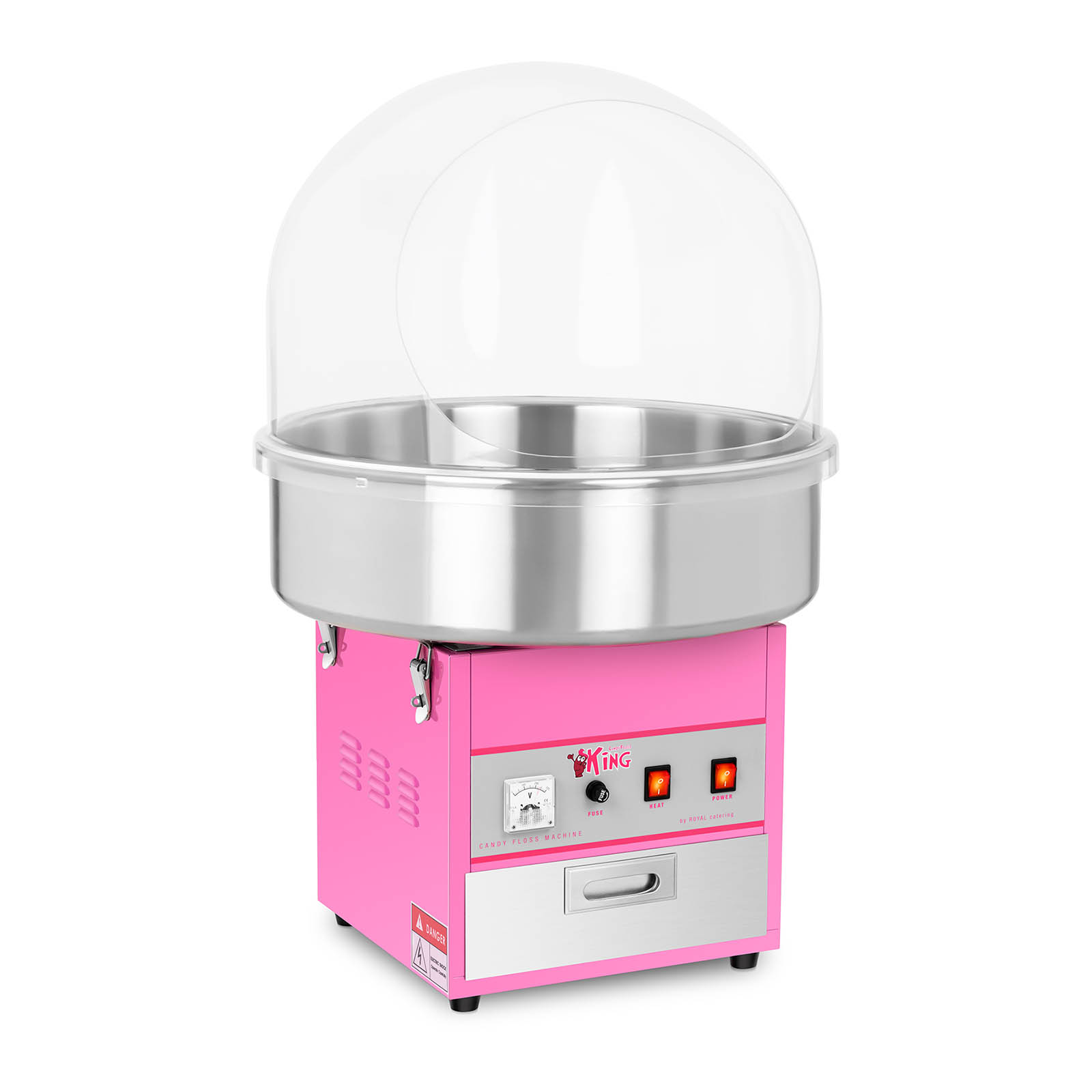 Profi Zuckerwattemaschine Zuckerwatte Automat Candy Maker Spuckschutz