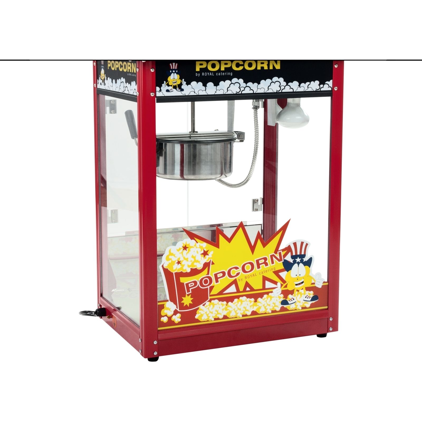Popcornmaschine Popcornmaker Popcornautomat 1600W 5Kg H Rot Mit Wagen