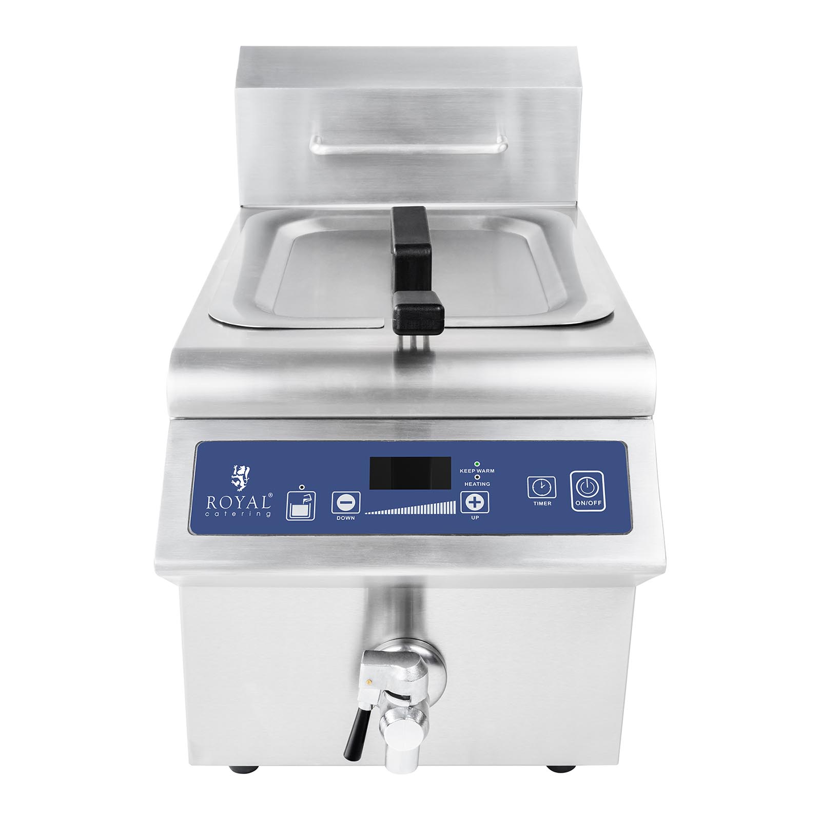 ELECTRIC INDUCTION COMMERCIAL DEEP FAT SINGLE BASKET TANK CHIP FRYER 10