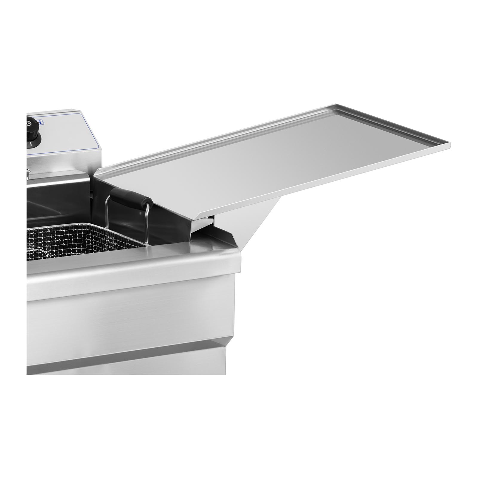 Royal Catering RCBG 30-2-B STH Fettbackgerät Fritteuse Friteuse Gastronomie (24 Liter, 9000 W, 400 V, Ablasshahn, Edelstahl, 2 Körbe