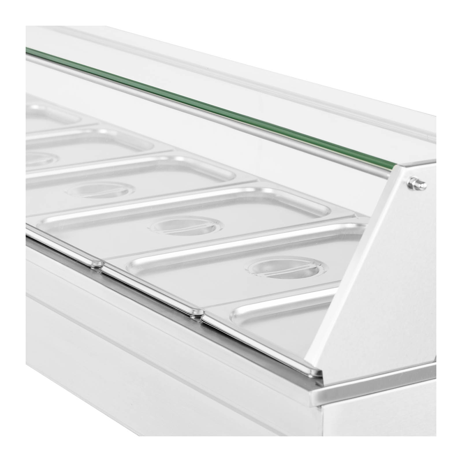 Bain Marie Speisenwärmer Buffetwärmer Heiße Theke 6 x GN 1/3 Behälter