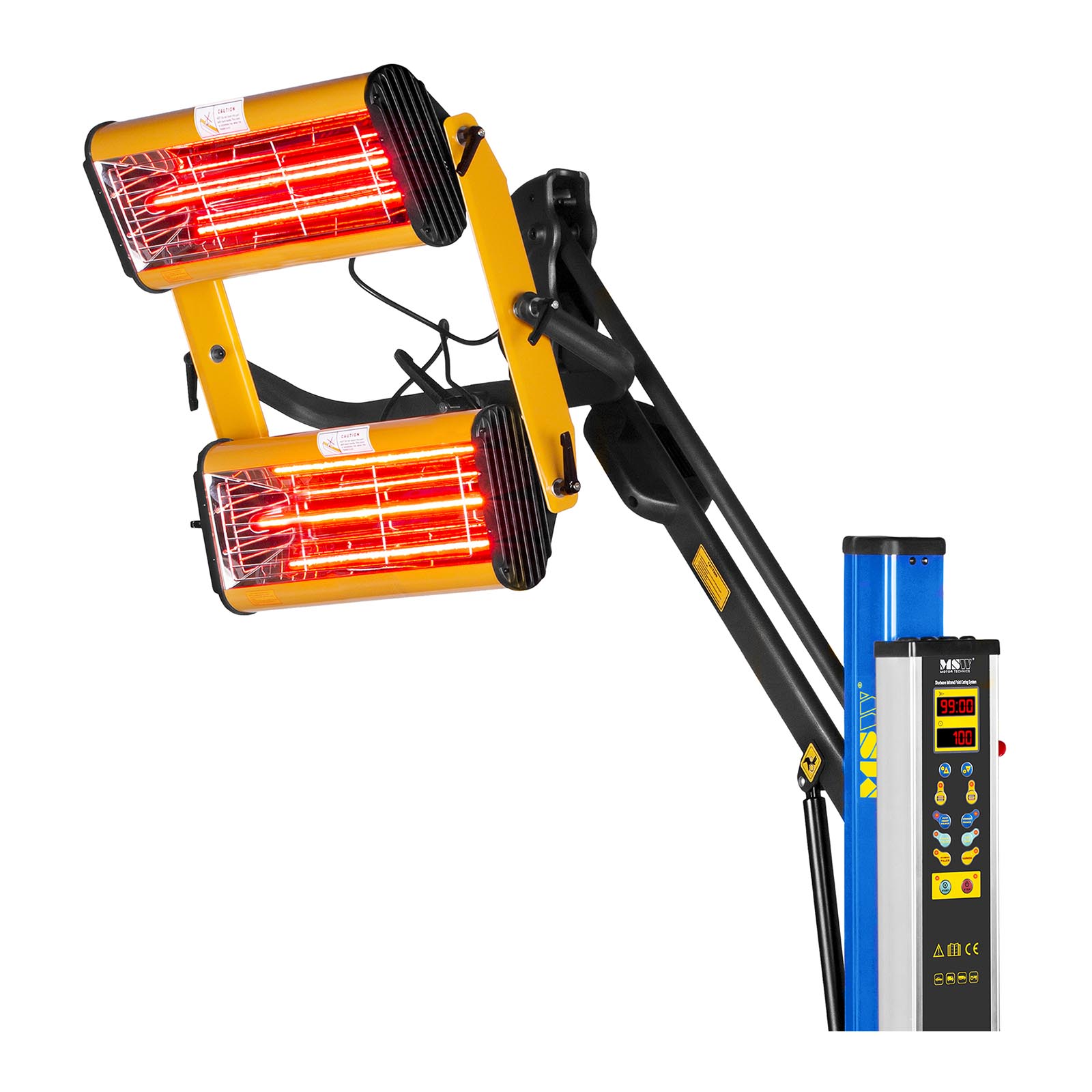 Infrared Paint Dryer 2200W Drying Area 800 x 1000mm 2 Lamp Heater