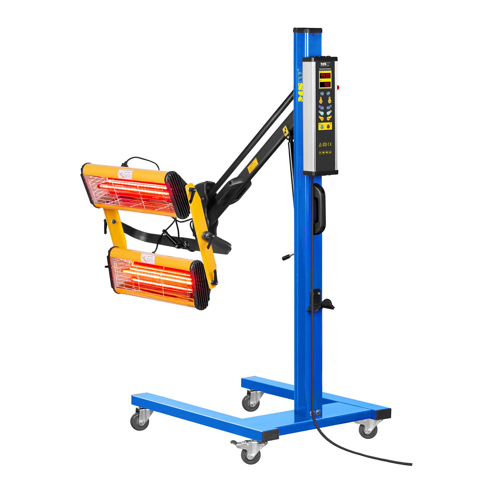 Infrared Paint Dryer 2200W Drying Area 800 x 1000mm 2 Lamp Heater