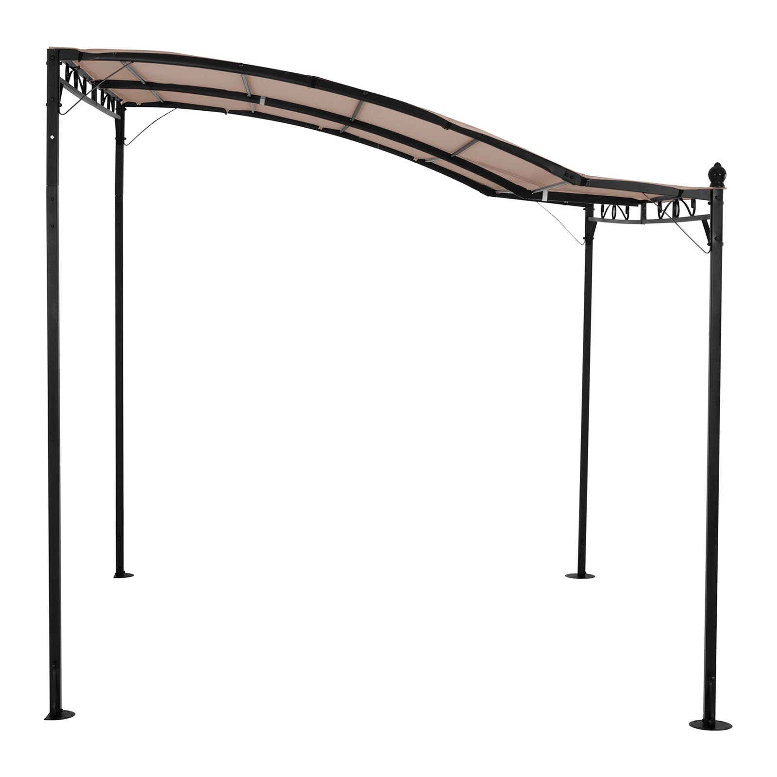 2,6 x 3 m, Grigio Scuro, Poliestere 180 g//m2 Uniprodo Gazebo Pergola Pergola da Giardino Uni/_Gazebo/_ 3X2.5T