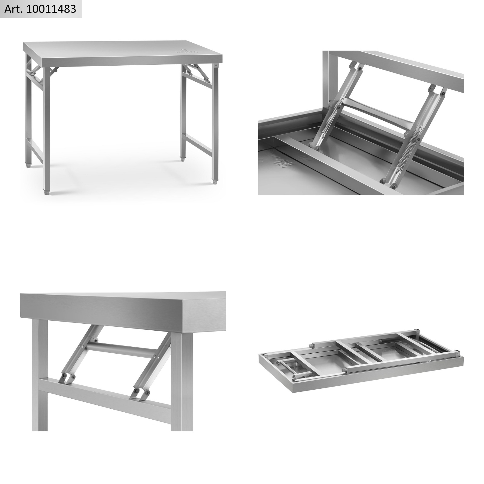 Arbeitstisch Edelstahltisch Edelstahl klappbar höhenverstellbar 200-230