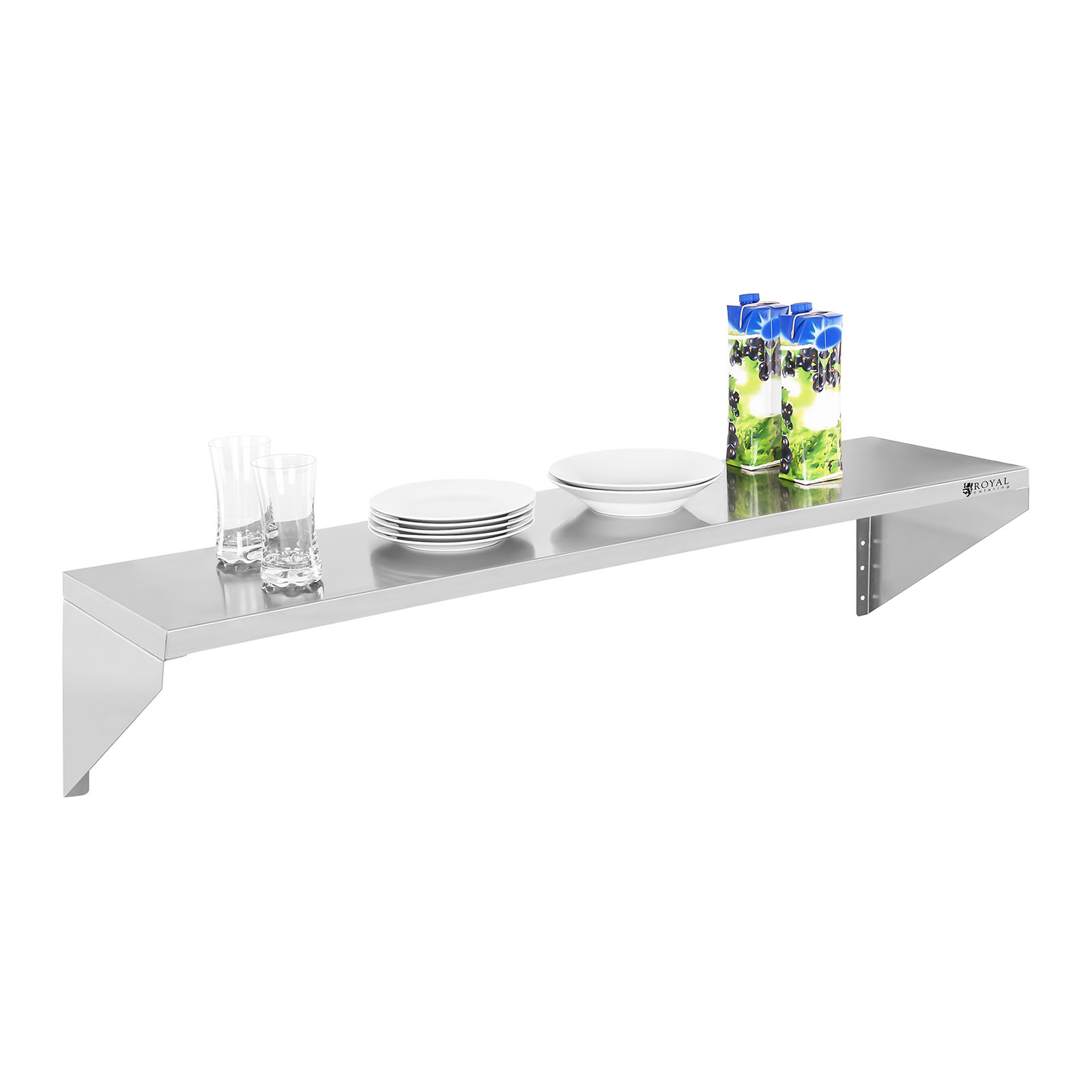 Mensola A Parete In Acciaio Inox 120x30cm - Con Ganci, Ribaltabile, Per Cucina - Foto 9