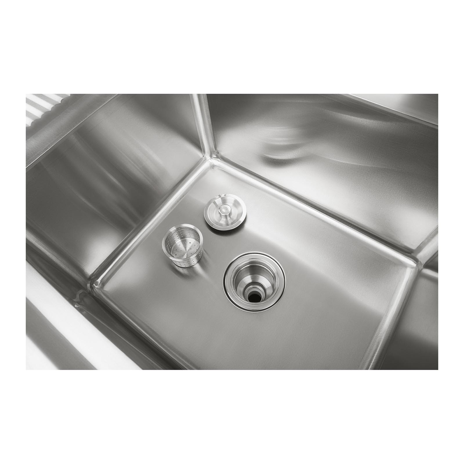 Edelstahl Doppel Spülschrank Küchenspüle Edelstahlspültisch Spüle