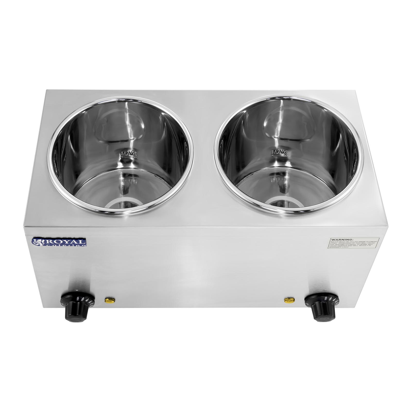 Royal Catering Bain Marie Suppenstation - 4x 2,75L Edelstahl Mit Temperaturregelung
