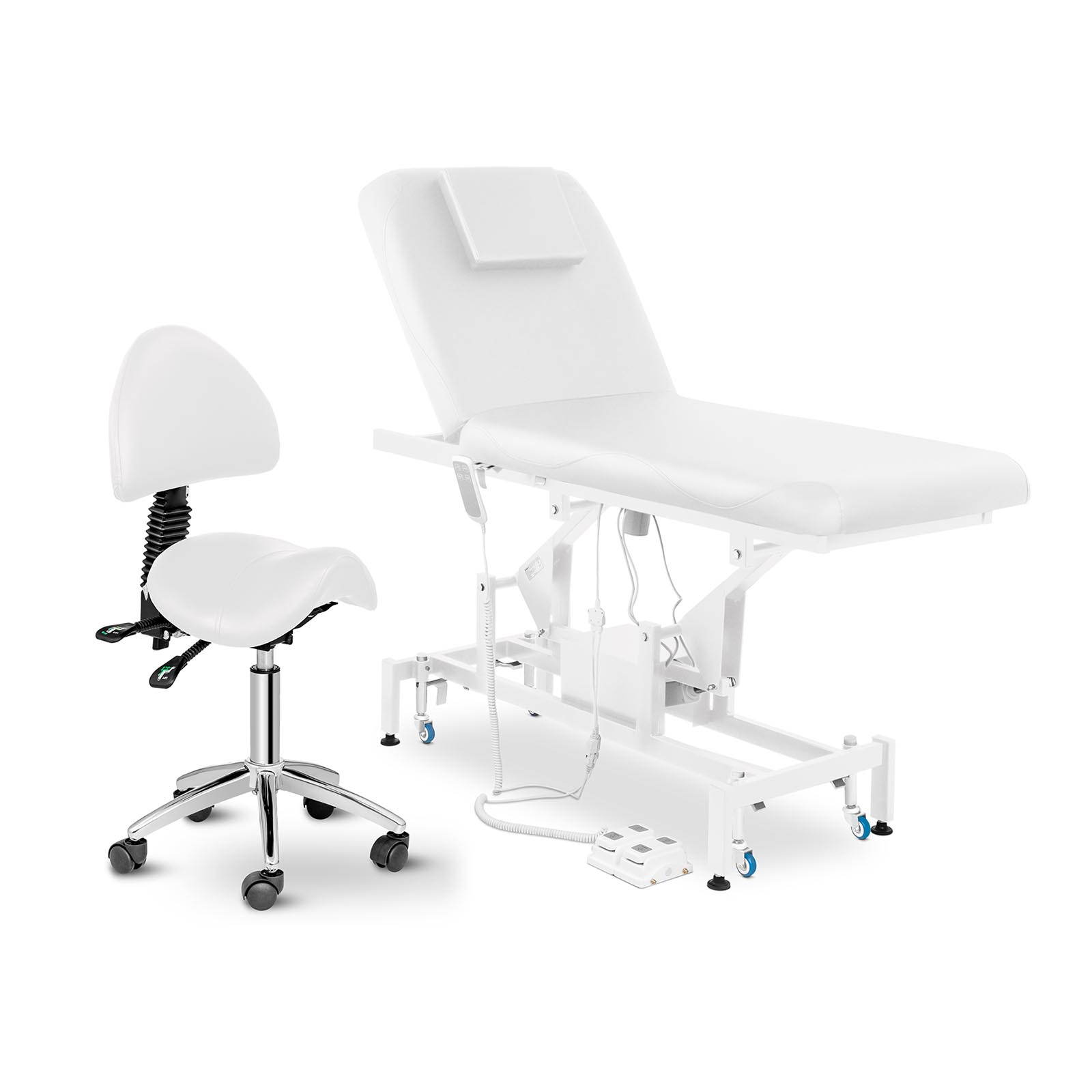 Electric Therapy Massage Table Saddle Chair Set Beauty Bed Salon