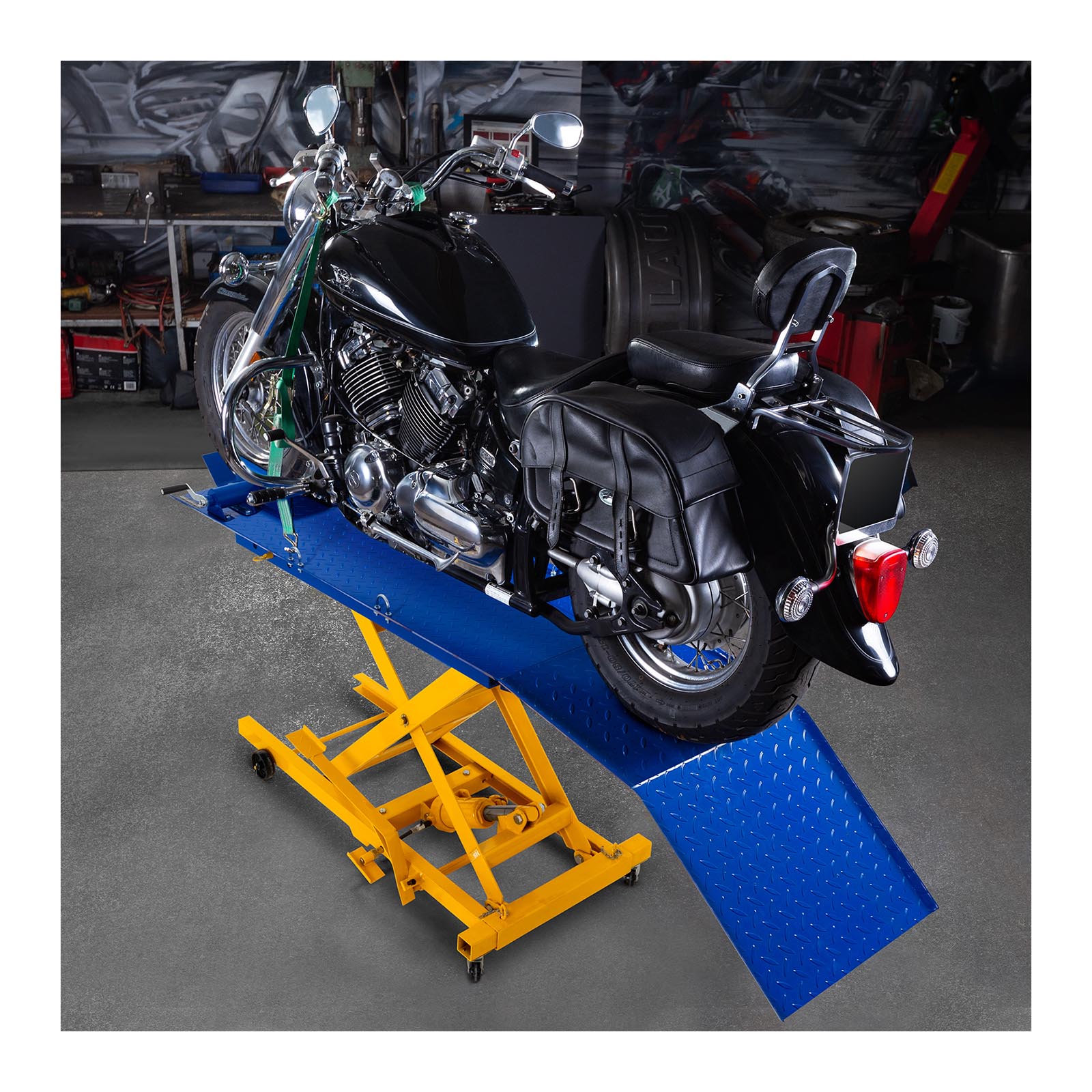 Table Elevatrice Moto Pont Elevateur Leve Moto 360 Kg Fixation