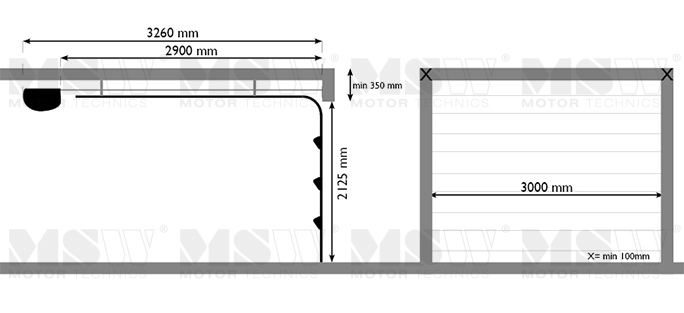 Garagentor Sektionaltor Rolltor Industrietor 3000 x 2125 mm Eiche Gold