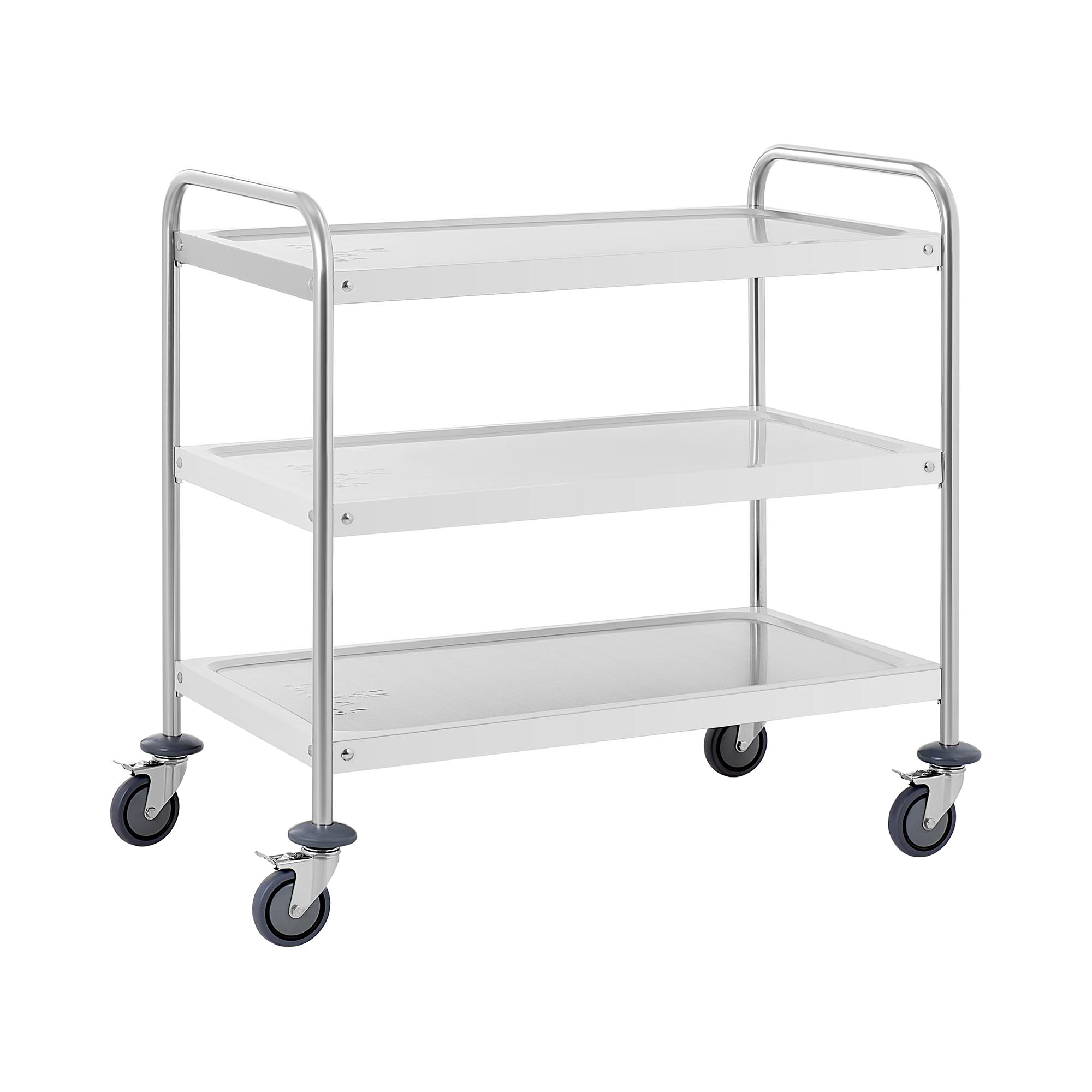 Servierwagen - Edelstahl - 3 Borde - Ablagen: 90 x 50 cm - 500 kg - Royal Catering RCSW-3R