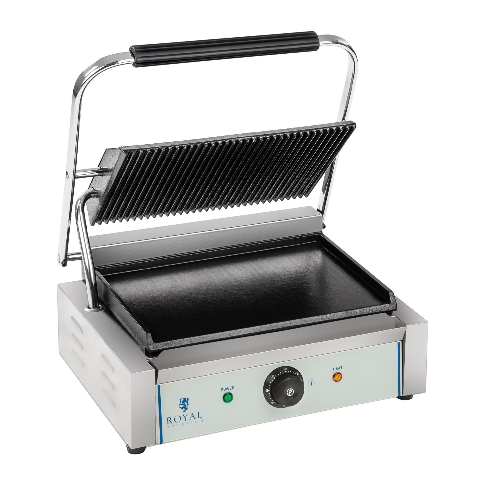 Royal Catering Kontaktgrill - oben geriffelt - 2.200 W RCKG-2200