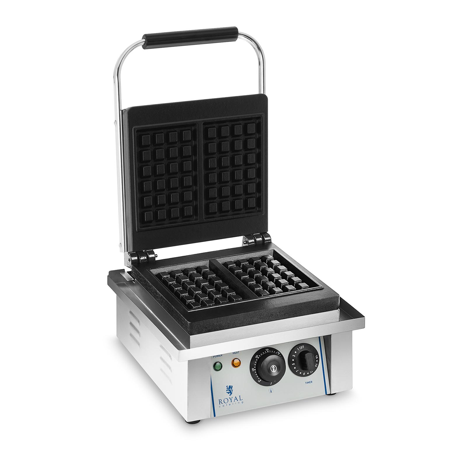 Waffeleisen - für belgische Waffeln - 2000 W - rechteckig - Royal Catering RCWM-2000-E