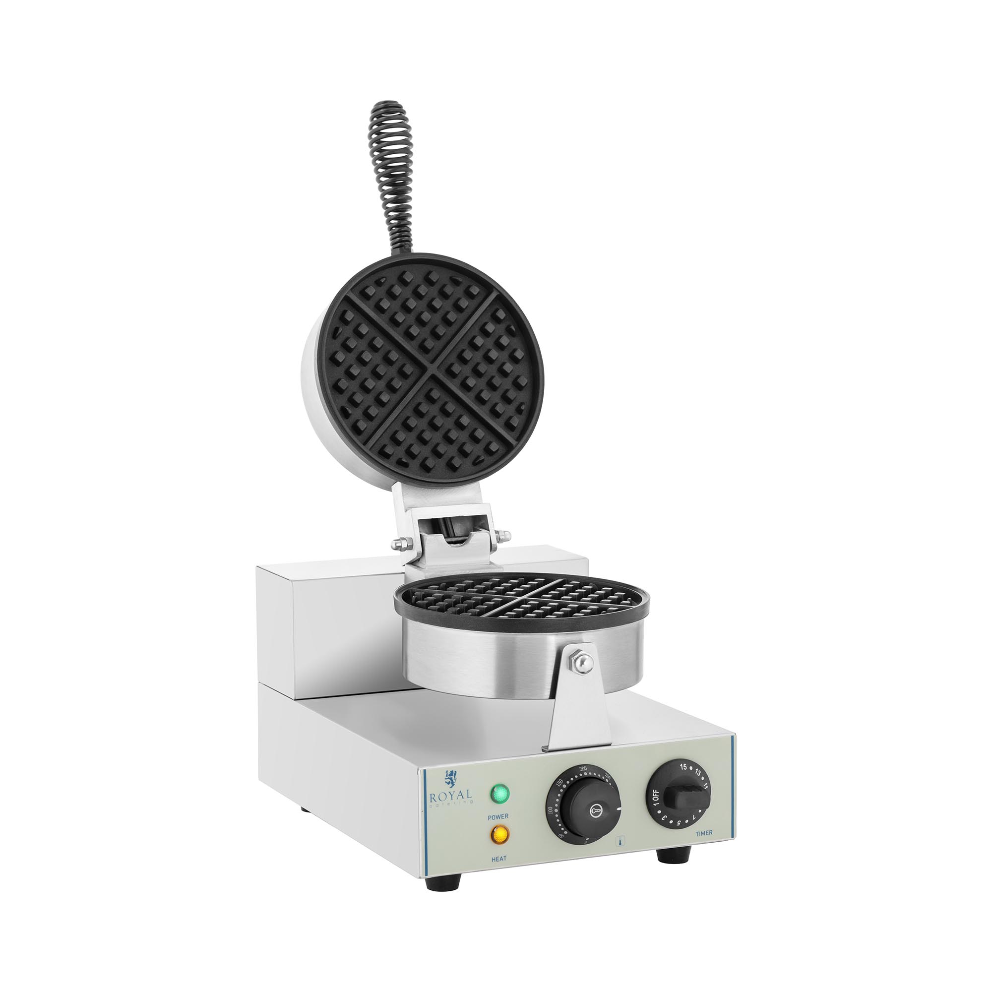 Royal Catering Waffeleisen mit 1.300 Watt - rund RCWM-1300-R