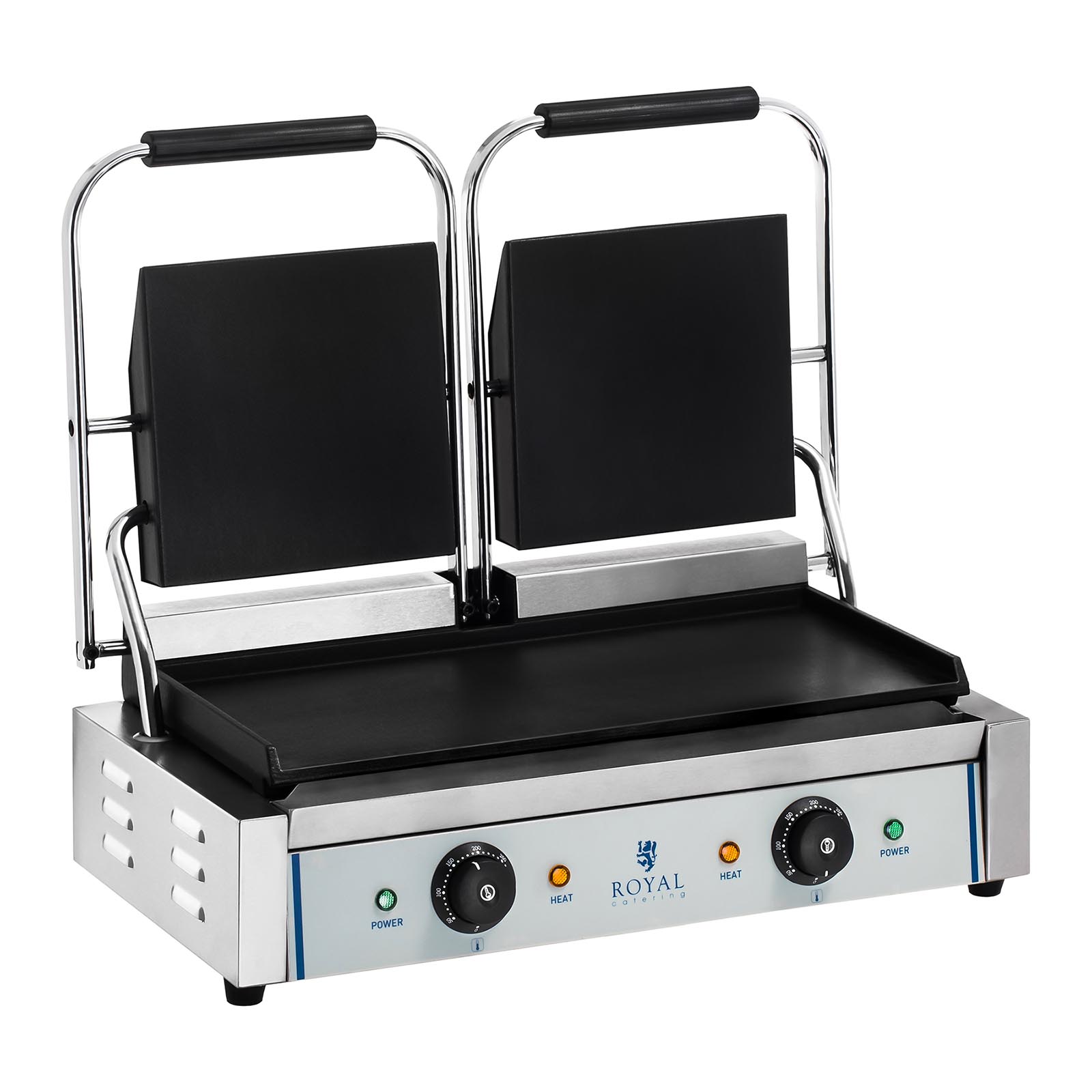 Royal Catering Doppel Kontaktgrill - glatt - 2 x 1.800 W RCKG- 3600-F