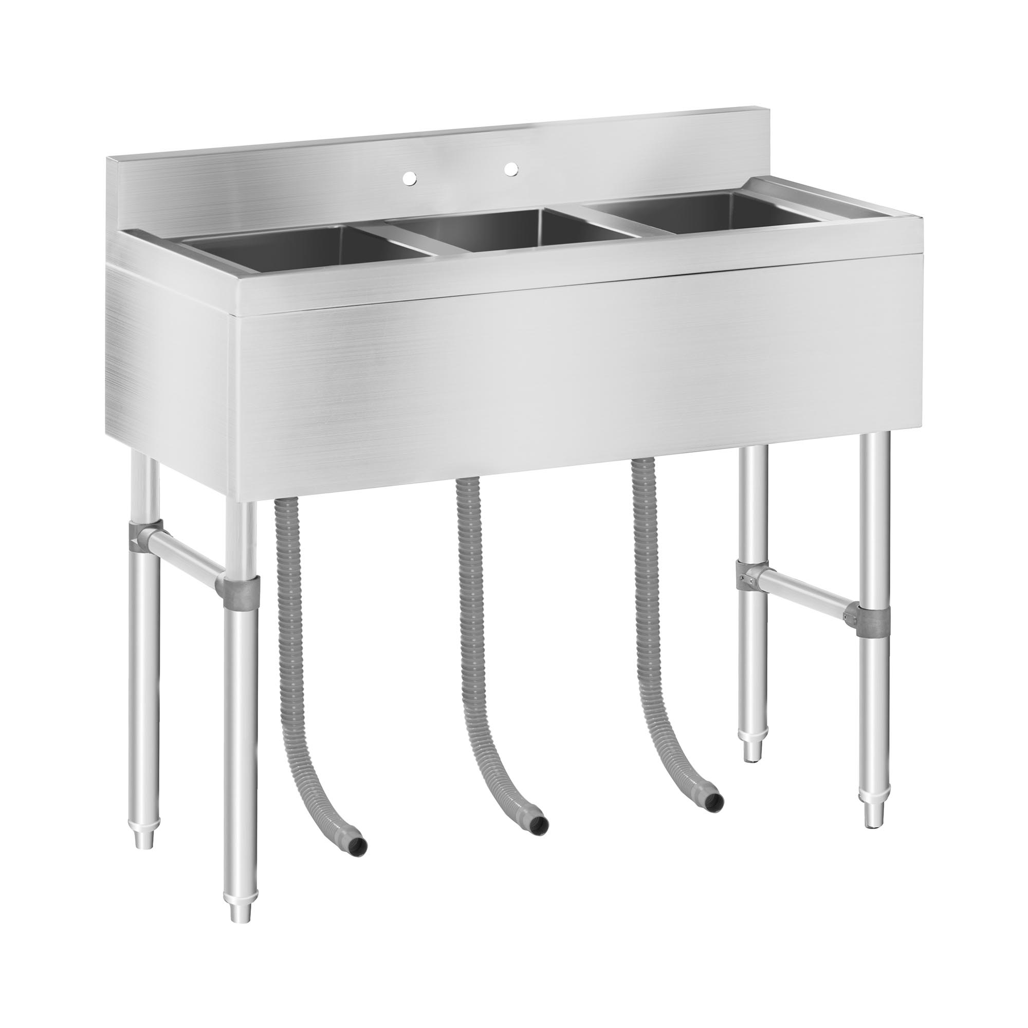 Spoeltafel - 3 wastafels - 100 x 50 x 95 cm