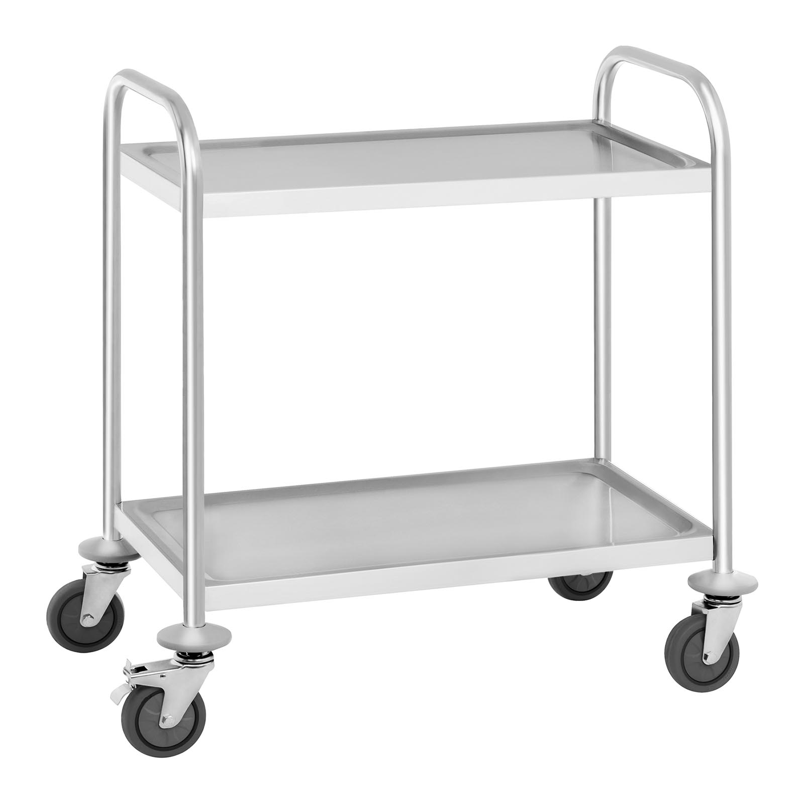 Servierwagen - Edelstahl - 2 Borde - Ablagen: 68 x 38 cm - 300 kg - Royal Catering RCSW 2.1H