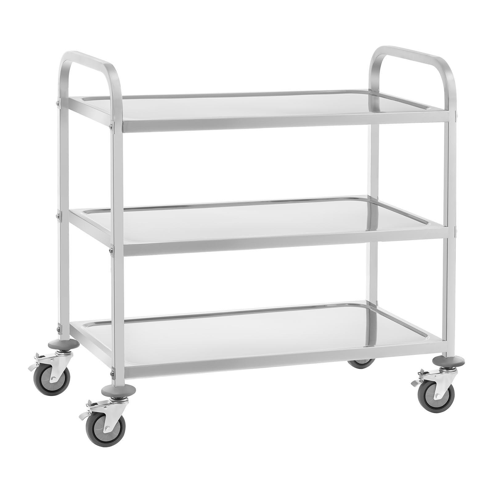 Servierwagen - Edelstahl - 3 Borde - Ablagen: 90 x 50 cm - 500 kg - Royal Catering RCSW 3A