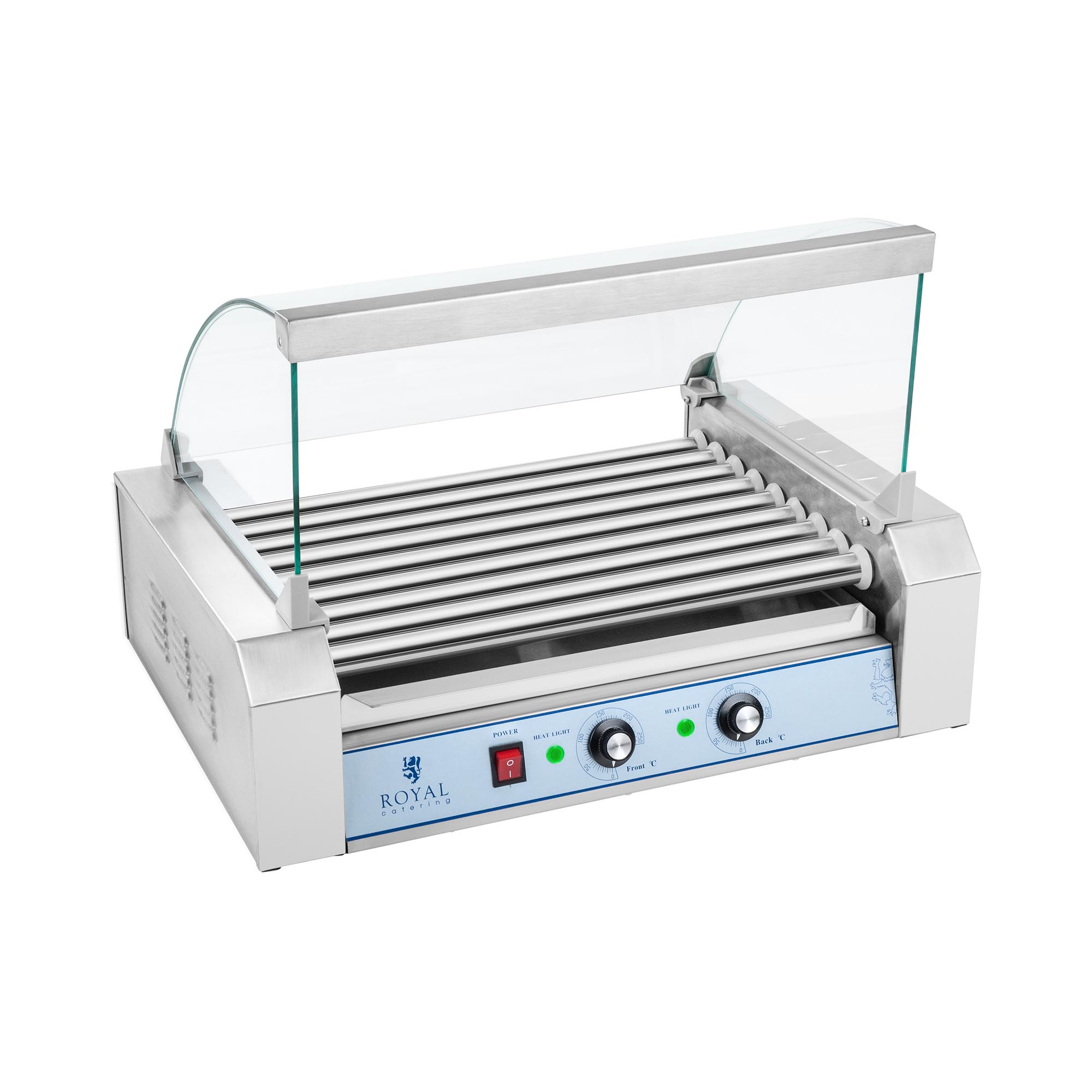 Royal Catering Hot Dog Grill - 9 Rollen - Edelstahl RCHG-9E