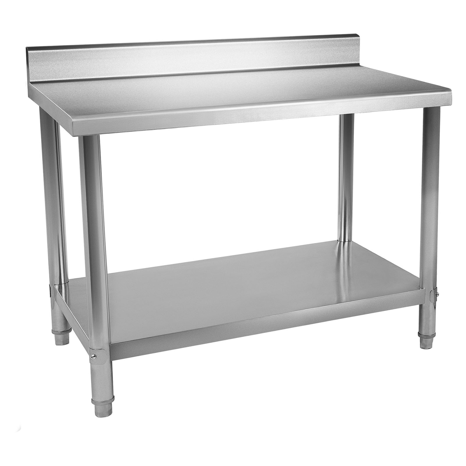 Edelstahl-Arbeitstisch - ECO - 100 x 60 cm - 114 kg - Aufkantung - Royal Catering RCAT-100/60-S