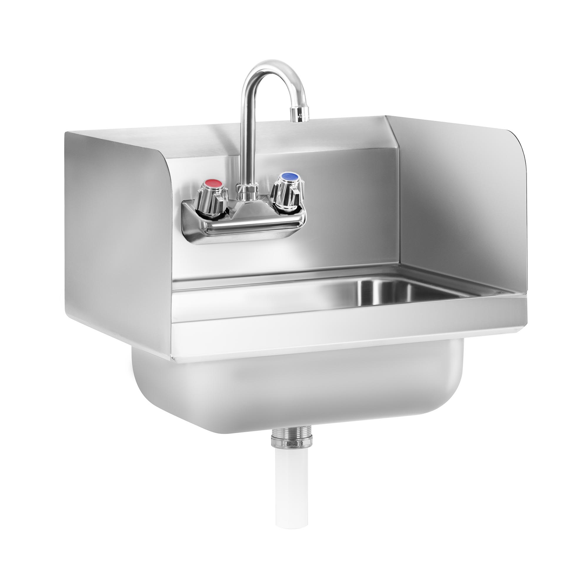 Royal Catering Edelstahl Waschbecken - inkl. Armatur RCHS-2