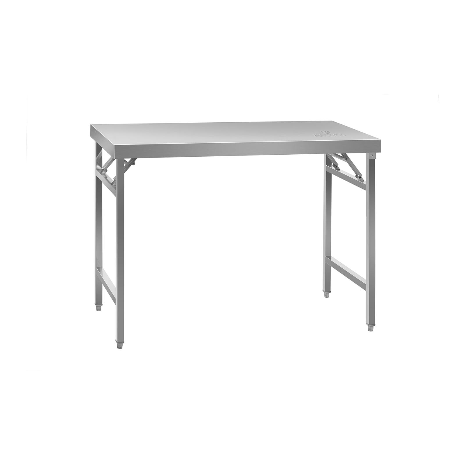 Edelstahl-Arbeitstisch - PREMIUM - 120 x 60 cm - 120 kg - klappbar - Royal Catering RCAT-120K