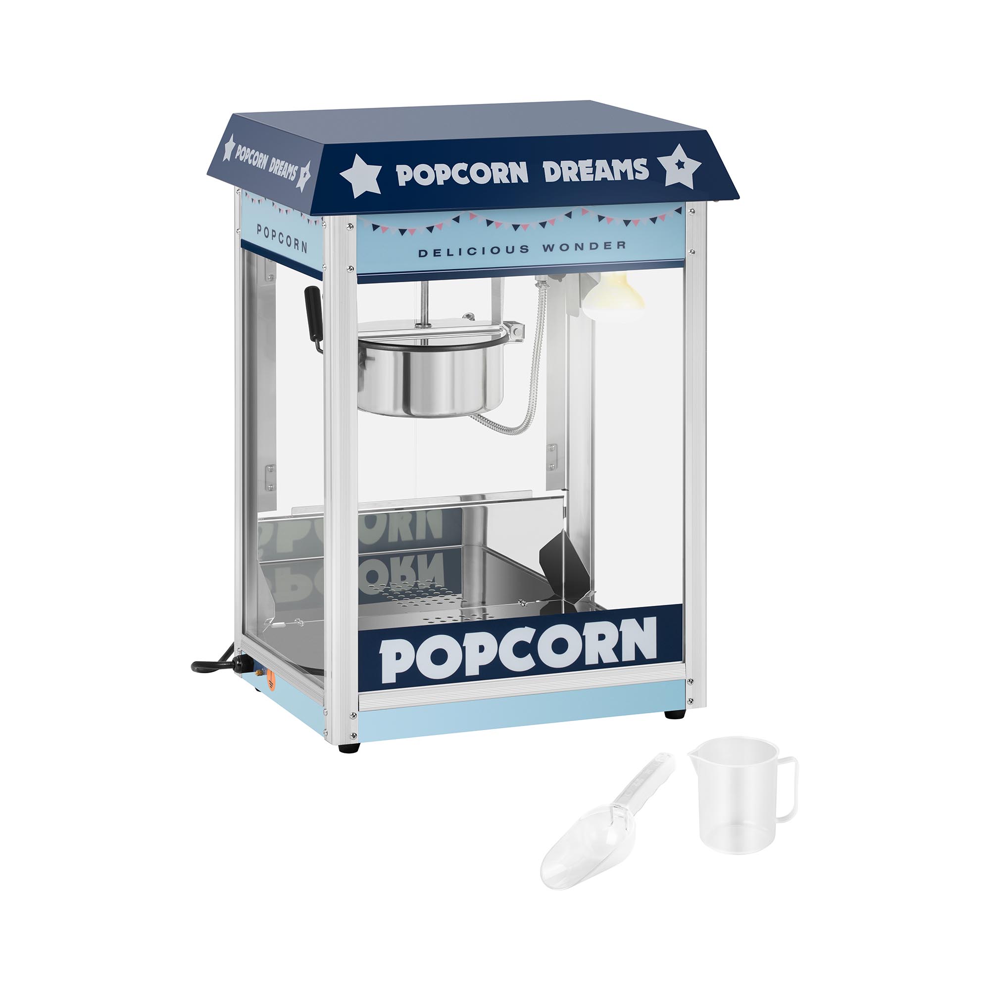 Popcornmaschine - 1600 W - 5 kg/h - blau - Royal Catering RCPS-BB1