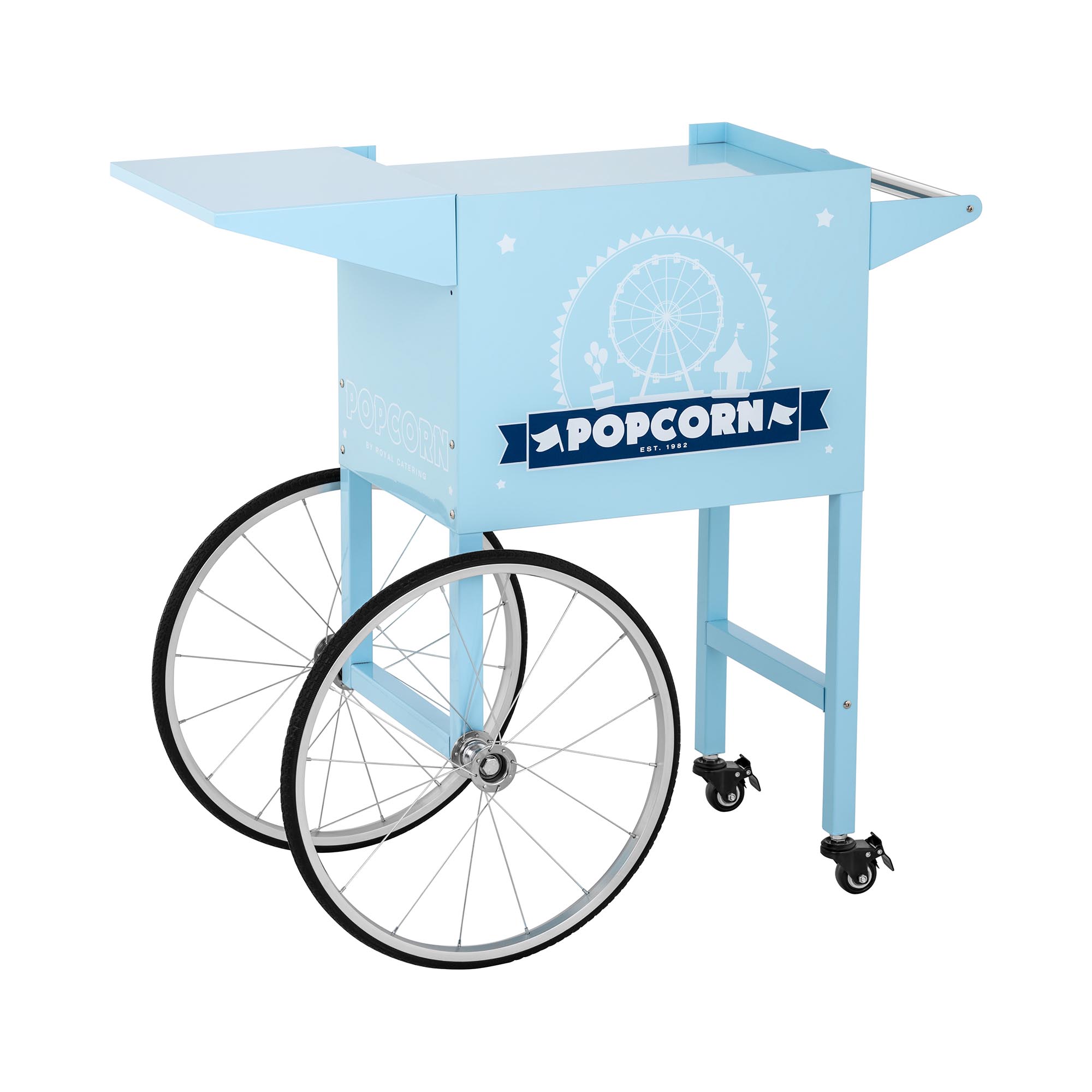 Wagen für Popcornmaschine - 51 x 37 cm - blau - Royal Catering RCPT-BBWS-1