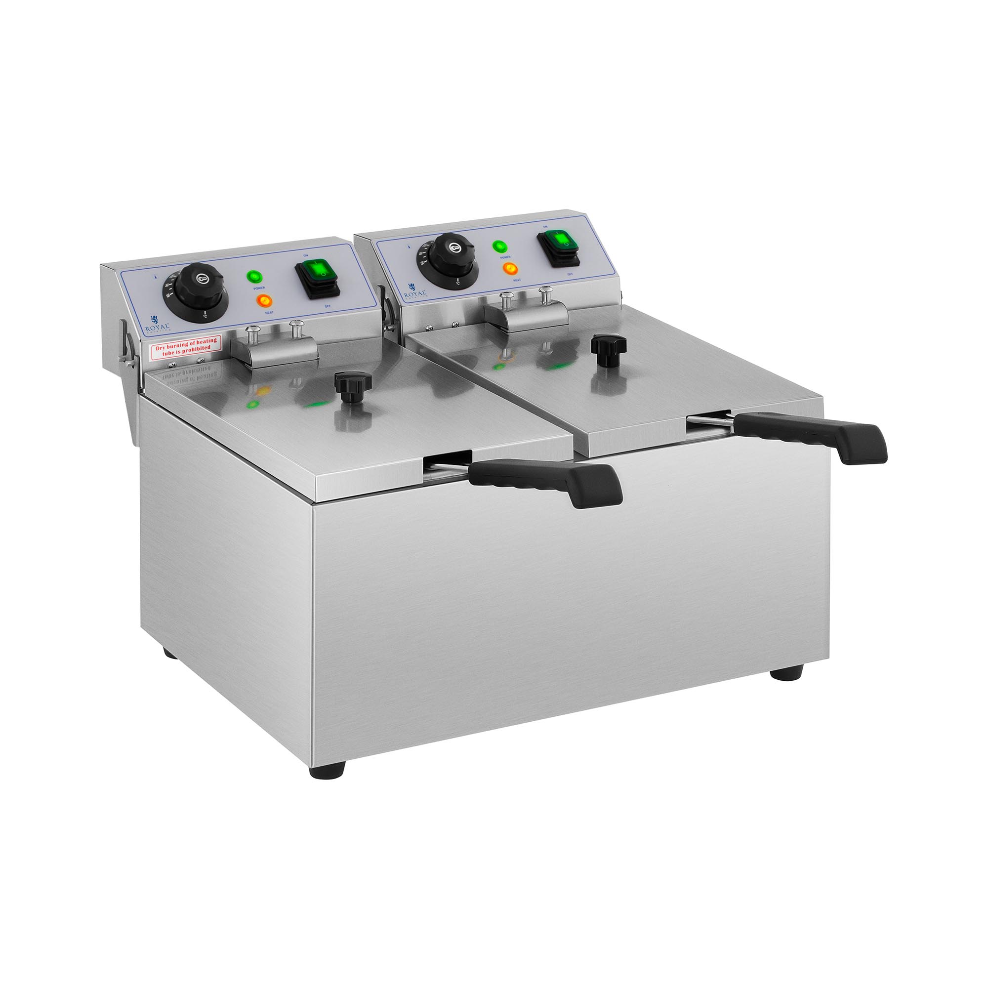 Elektro-Doppel-Fritteuse - 2 x 4 l - 6400 W - Royal Catering
