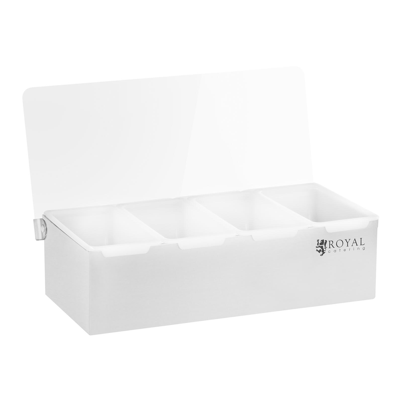 Ingrediëntencontainer opzetstelling - RVS/PP - 4 x 450 ml