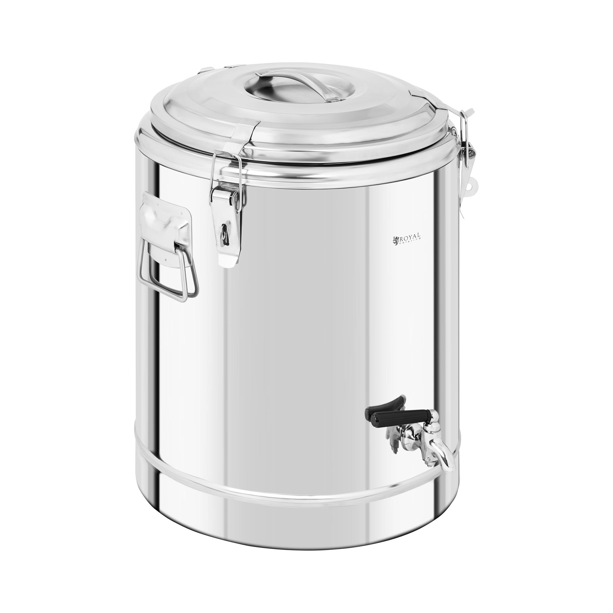 Royal Catering Thermobehälter Edelstahl - 22,5 L - mit Ablasshahn RCTP-30ET