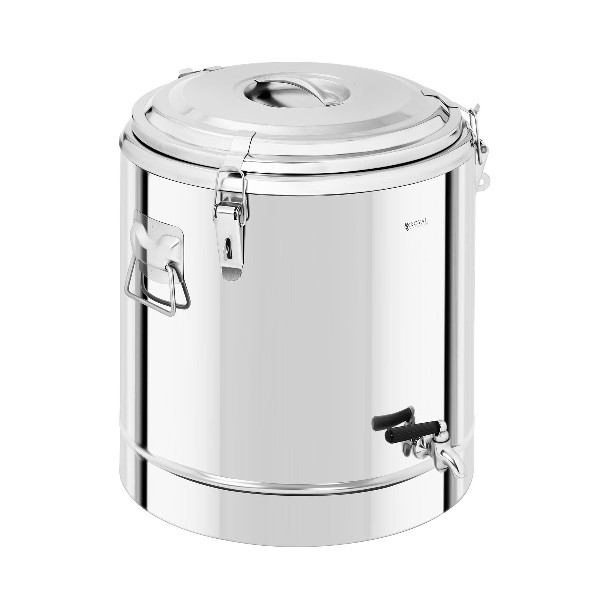 Royal Catering Thermobehälter Edelstahl - 30 L - mit Ablasshahn RCTP-40ET