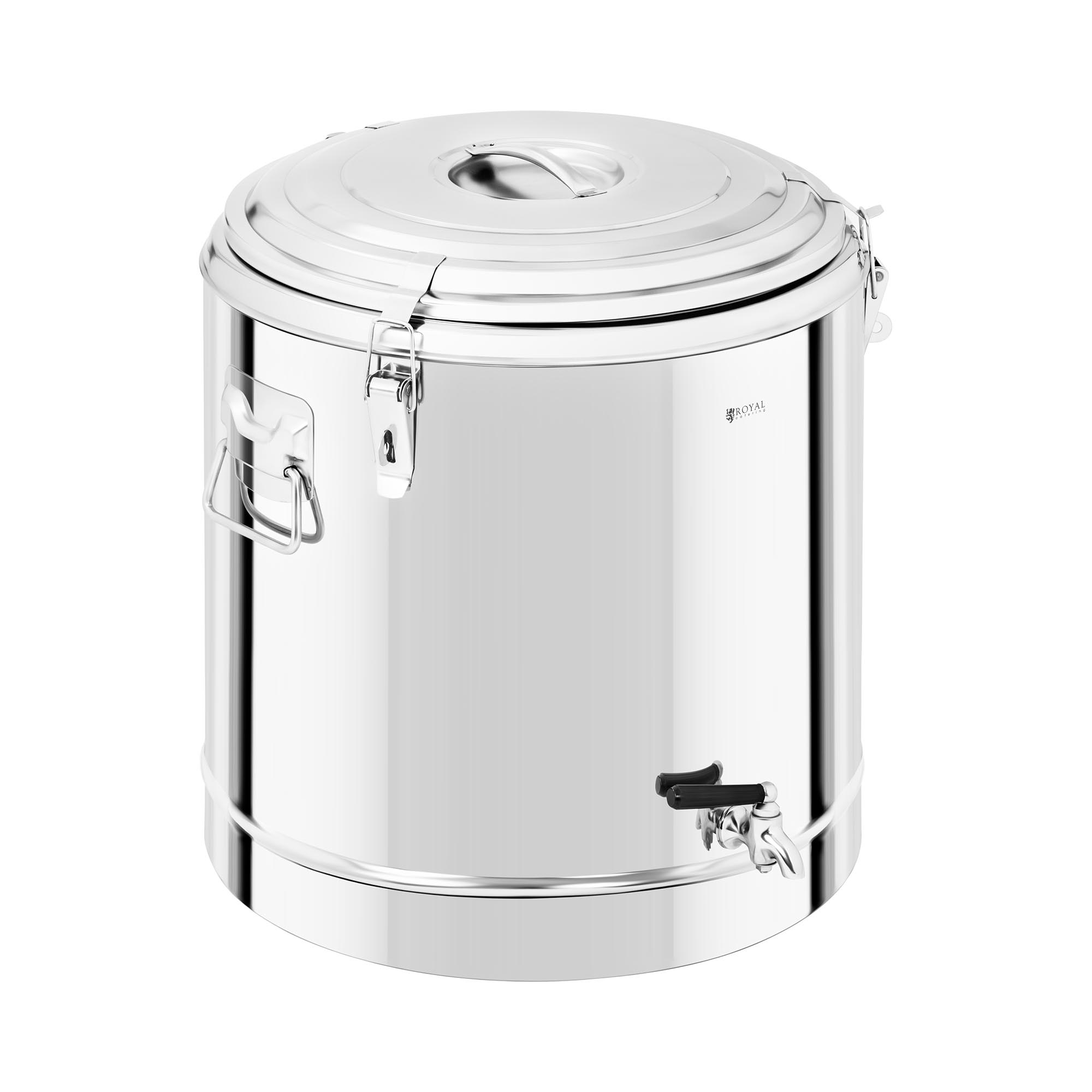 Royal Catering Thermobehälter Edelstahl - 50 L - mit Ablasshahn RCTP-50ET