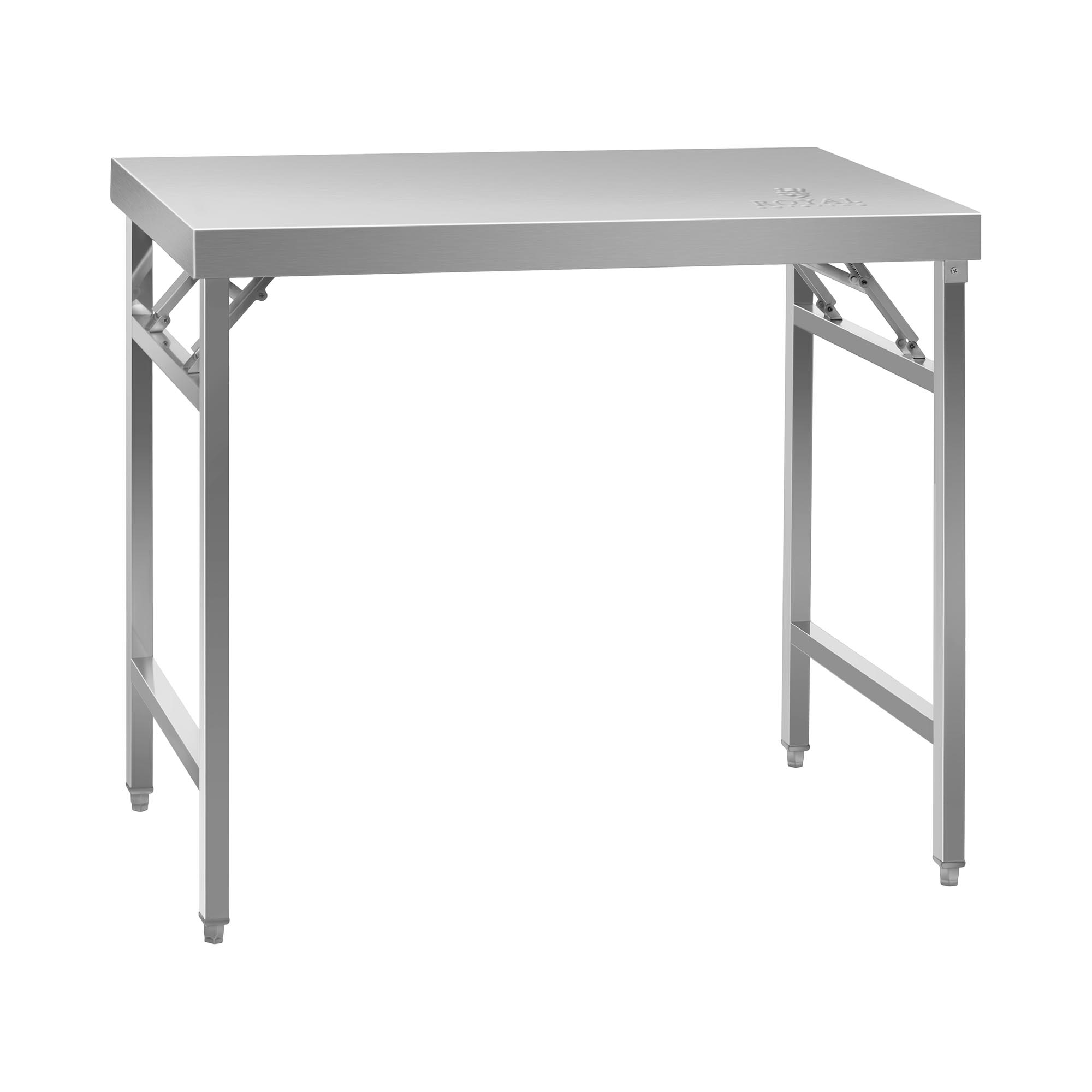 Edelstahl-Arbeitstisch - ECO - 60 x 100 cm - 200 kg - klappbar - Royal Catering RCAT-100/60KE