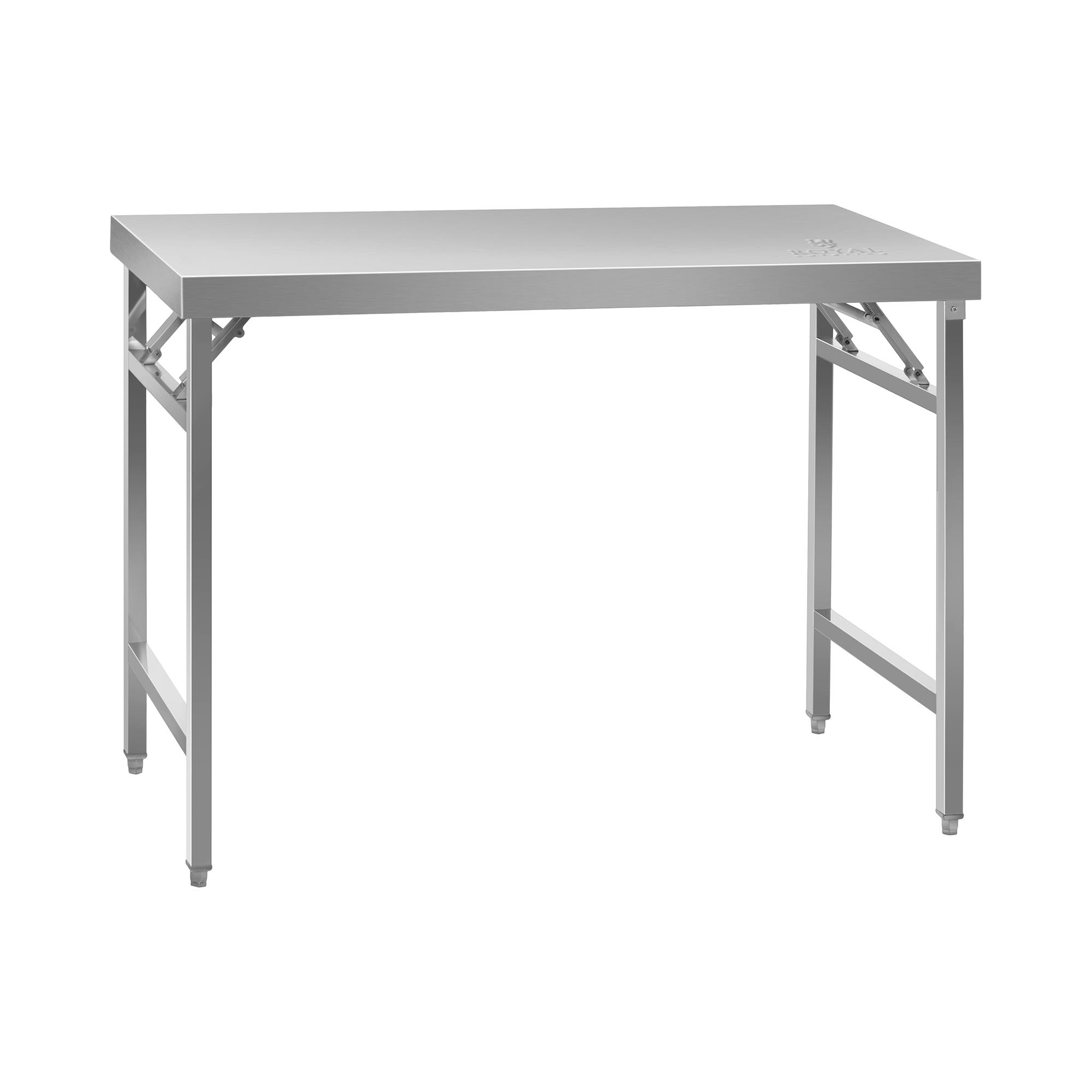 Edelstahl-Arbeitstisch - ECO - 60 x 120 cm - 200 kg - klappbar - Royal Catering RCAT-120/60KE