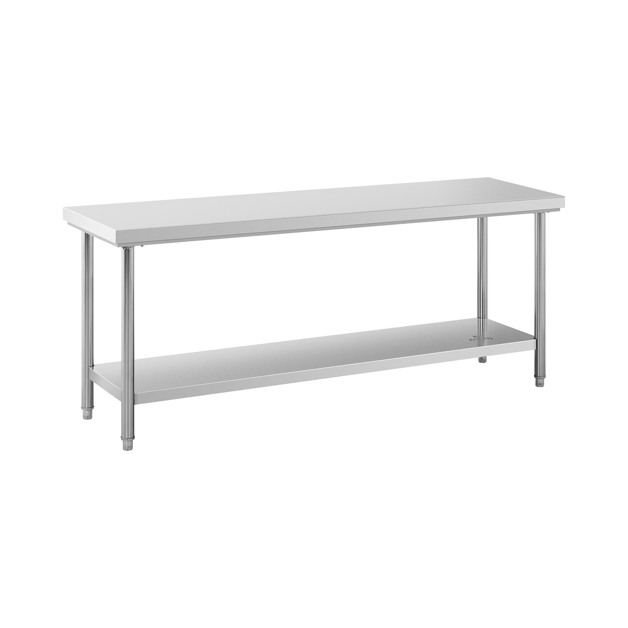 Edelstahl-Arbeitstisch - ECO - 200 x 60 cm - 195 kg - Royal Catering RCWT-200X60S