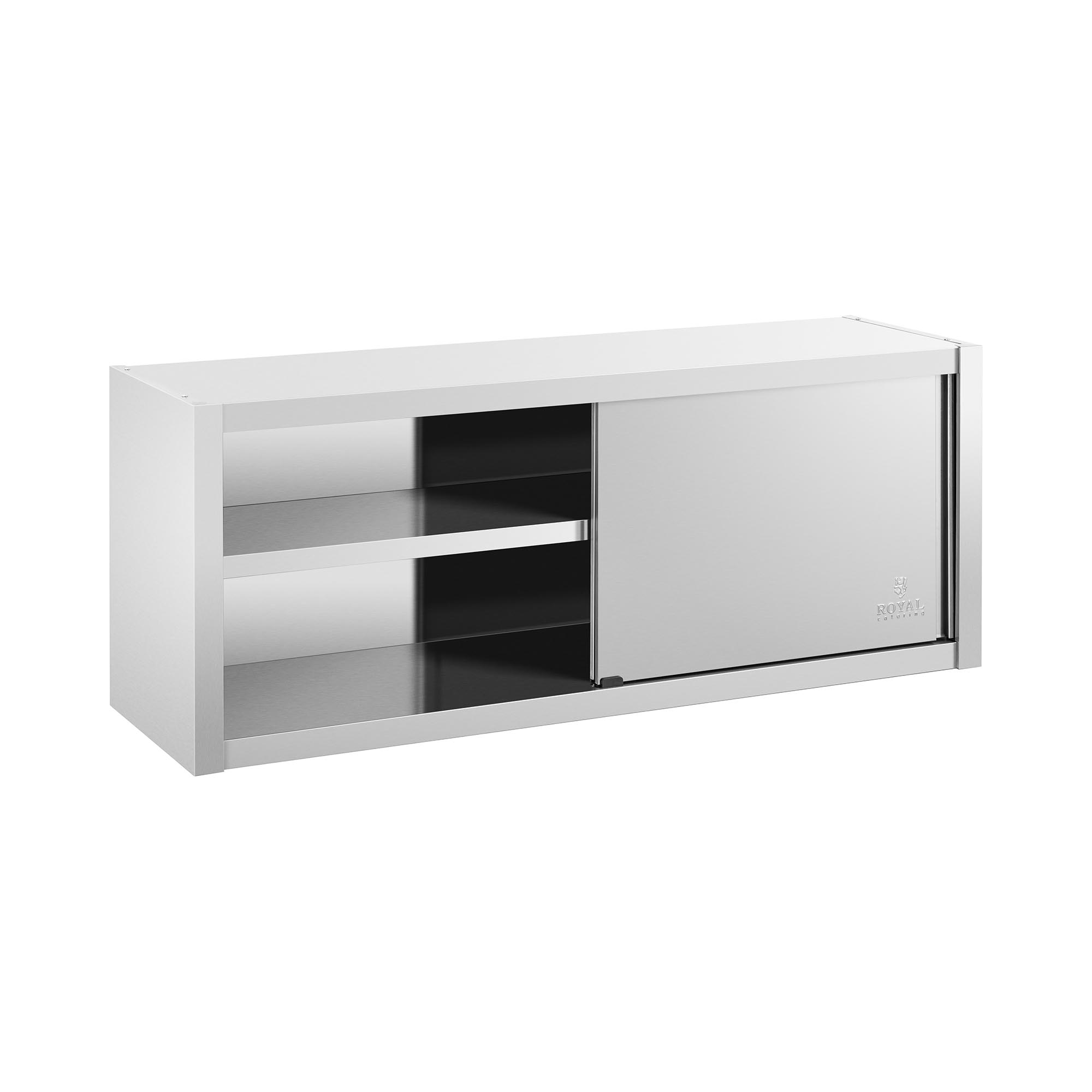 Royal Catering Edelstahl Hängeschrank - 150 x 45 cm RCSSWC-150X45-S