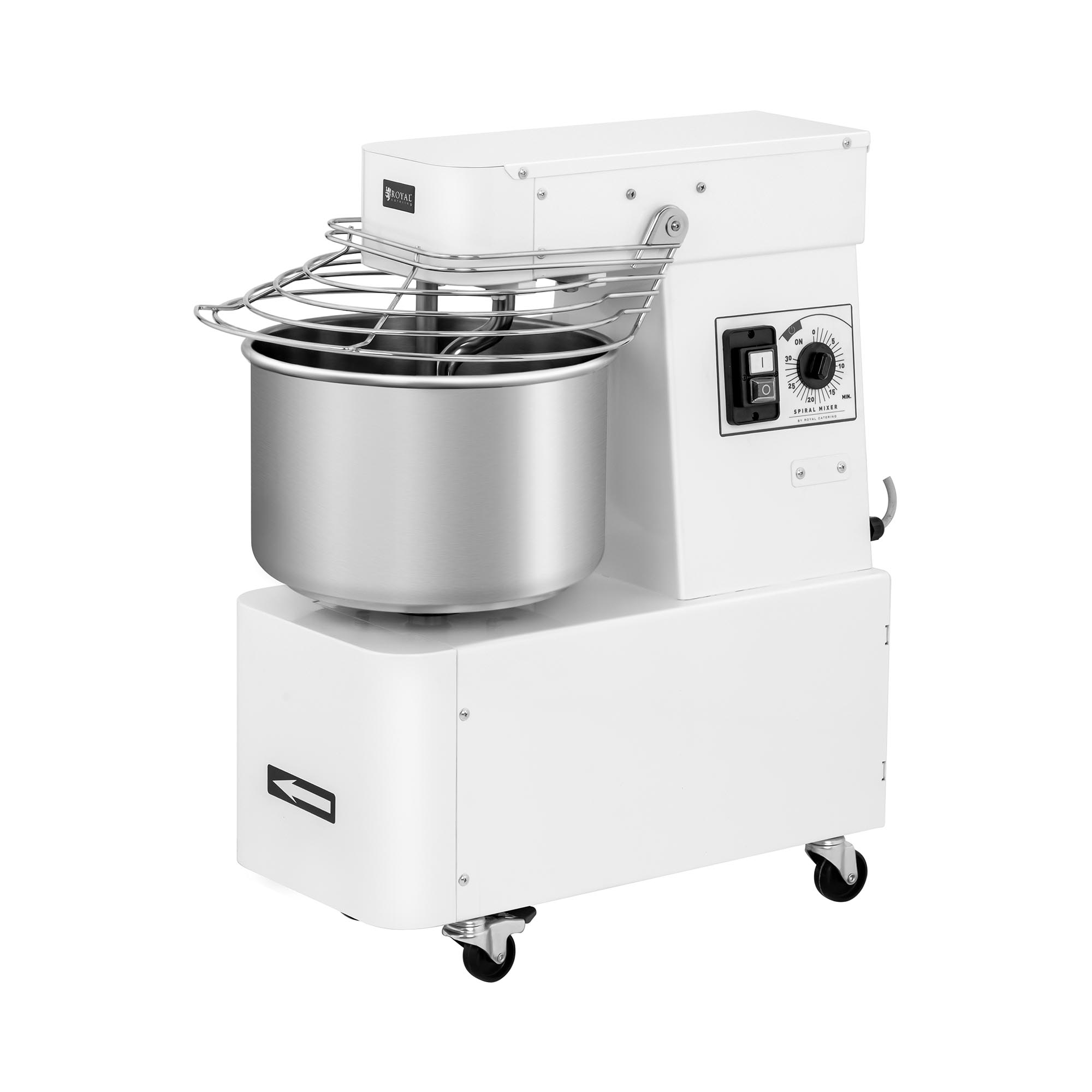 Tésztadagasztó gép - 15 L - 48 kg/óra - 750 W - rögzített fej és tál | Royal Catering