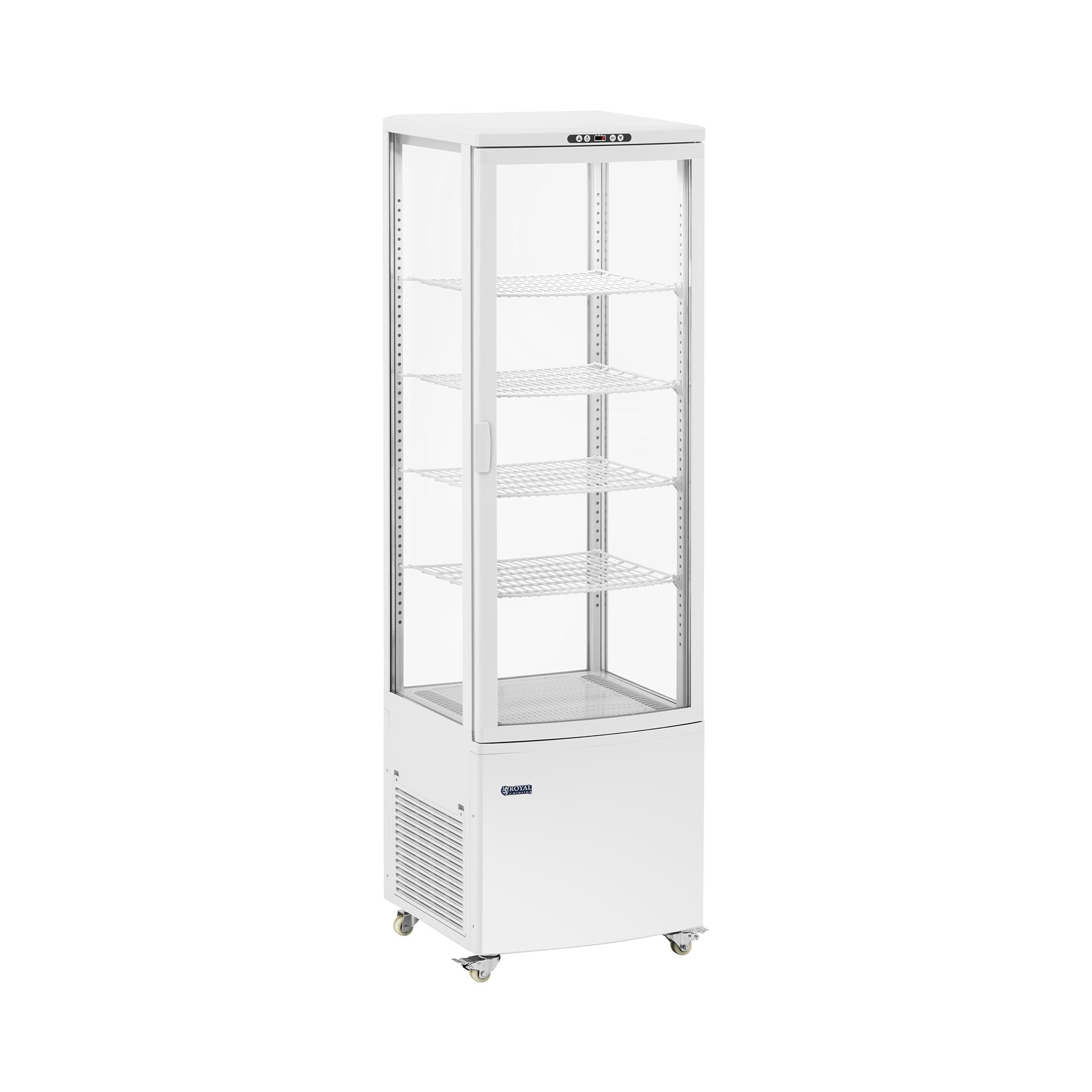 Koelvitrine - 238 L - 5 niveaus - wit - 4 wielen