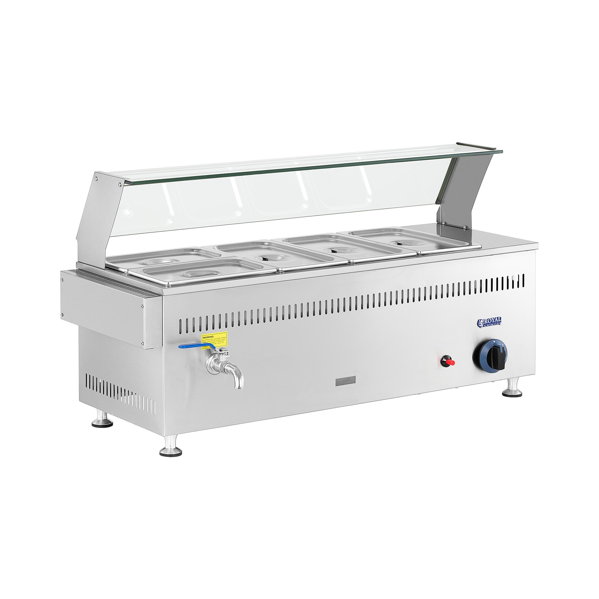 Bemar gazowy - 3300 W - 5 GN - 0,02 bar - G20