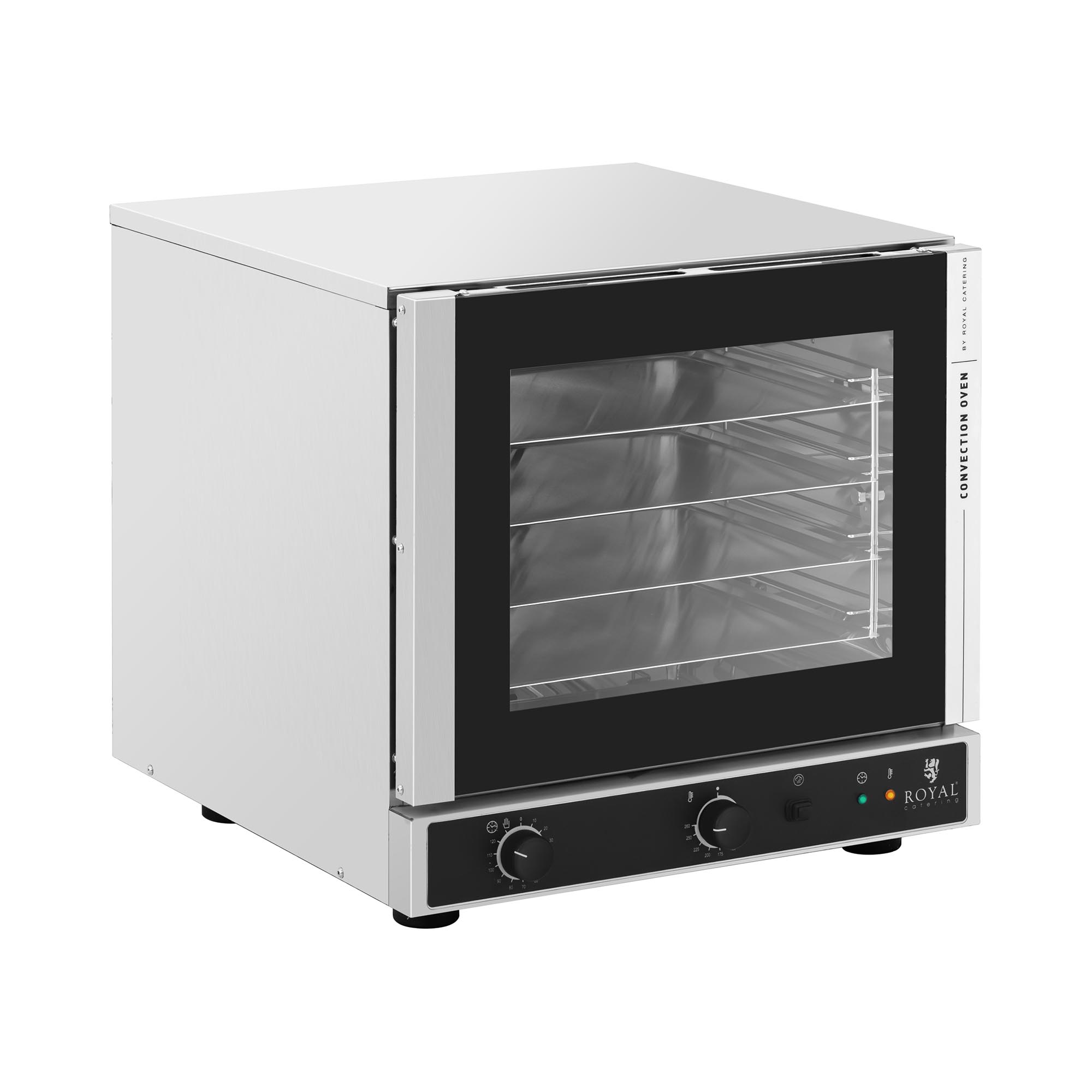 Royal Catering Heteluchtoven - 2.800 W - stoom- en grillfunctie - incl. 4 bakplaten