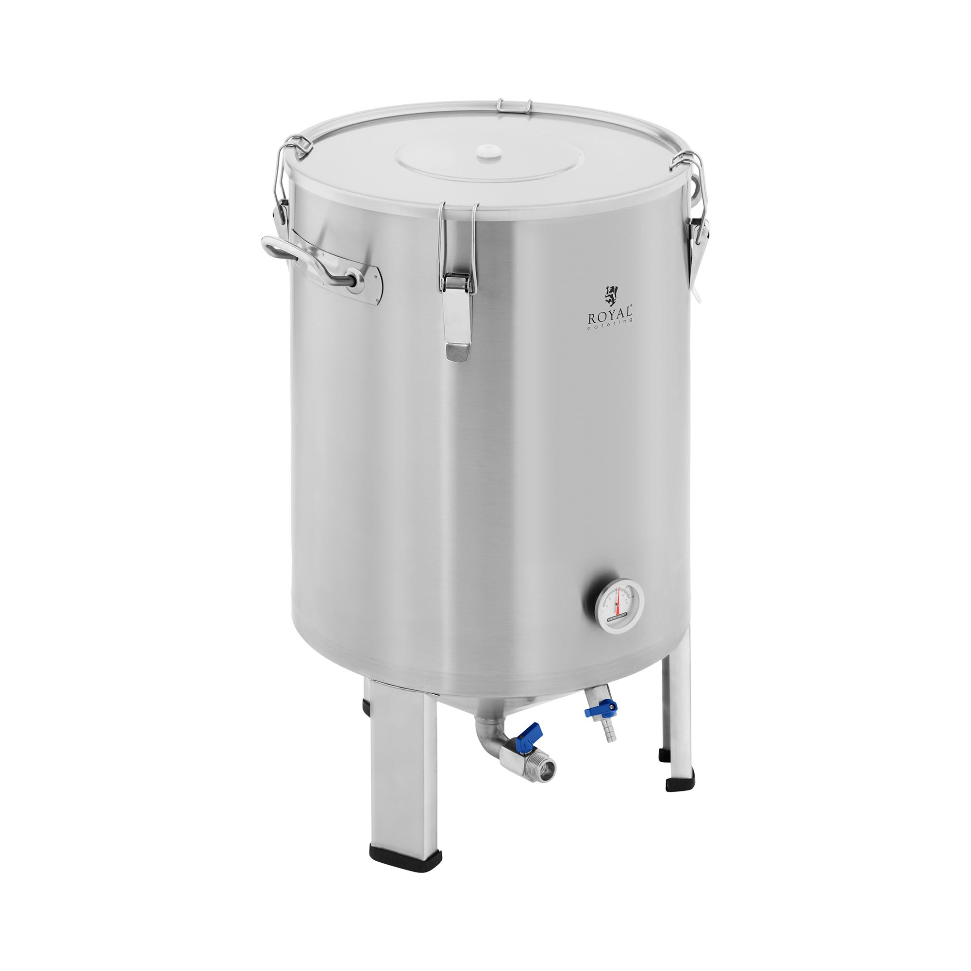 Royal Catering Maischekessel - 60 L - 0 - 40 °C - Edelstahl RCBM-60CF