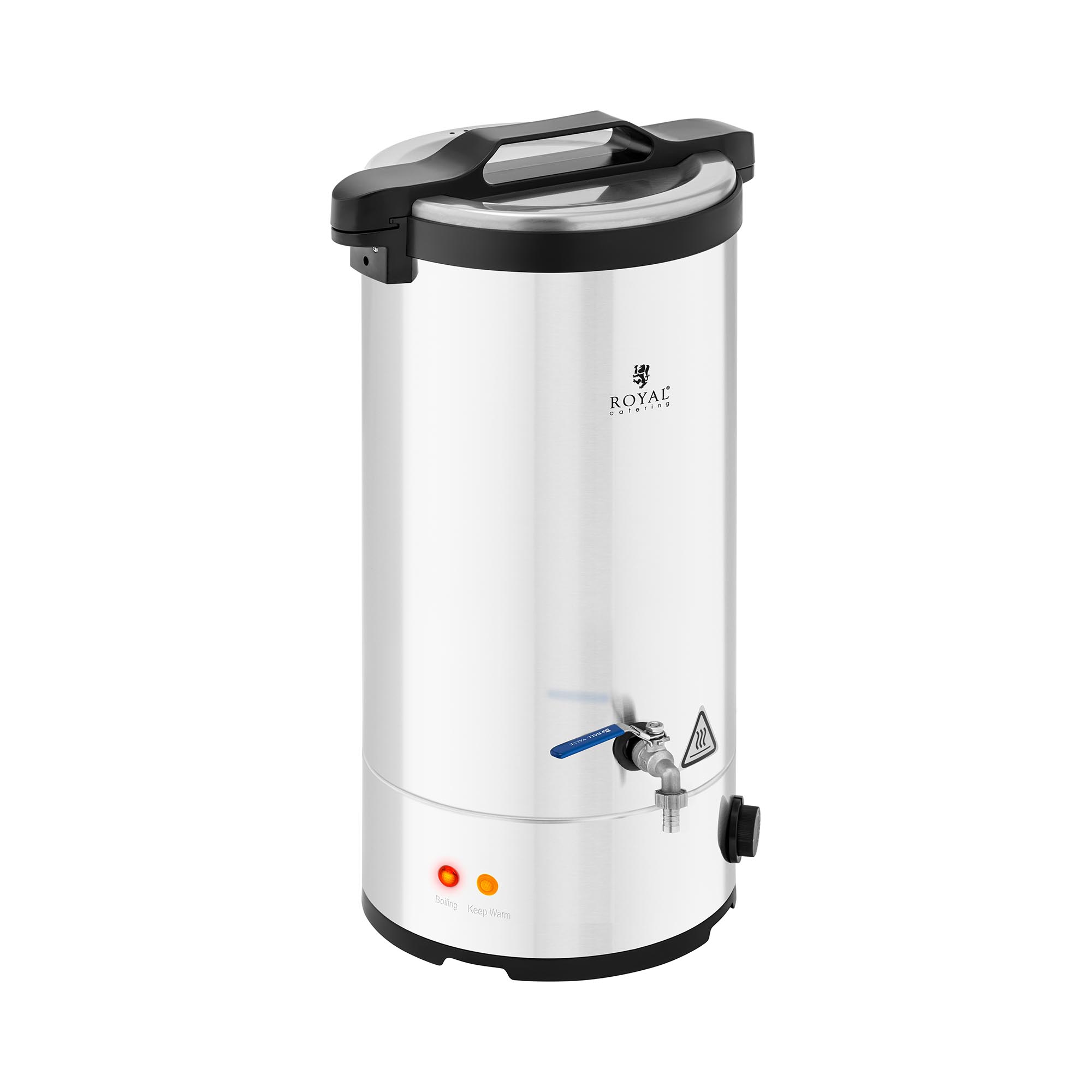 Royal Catering Maischekessel - 30 L - 700 / 1.800 / 2.500 W - 30 - 110 °C - Edelstahl RCBM-30C