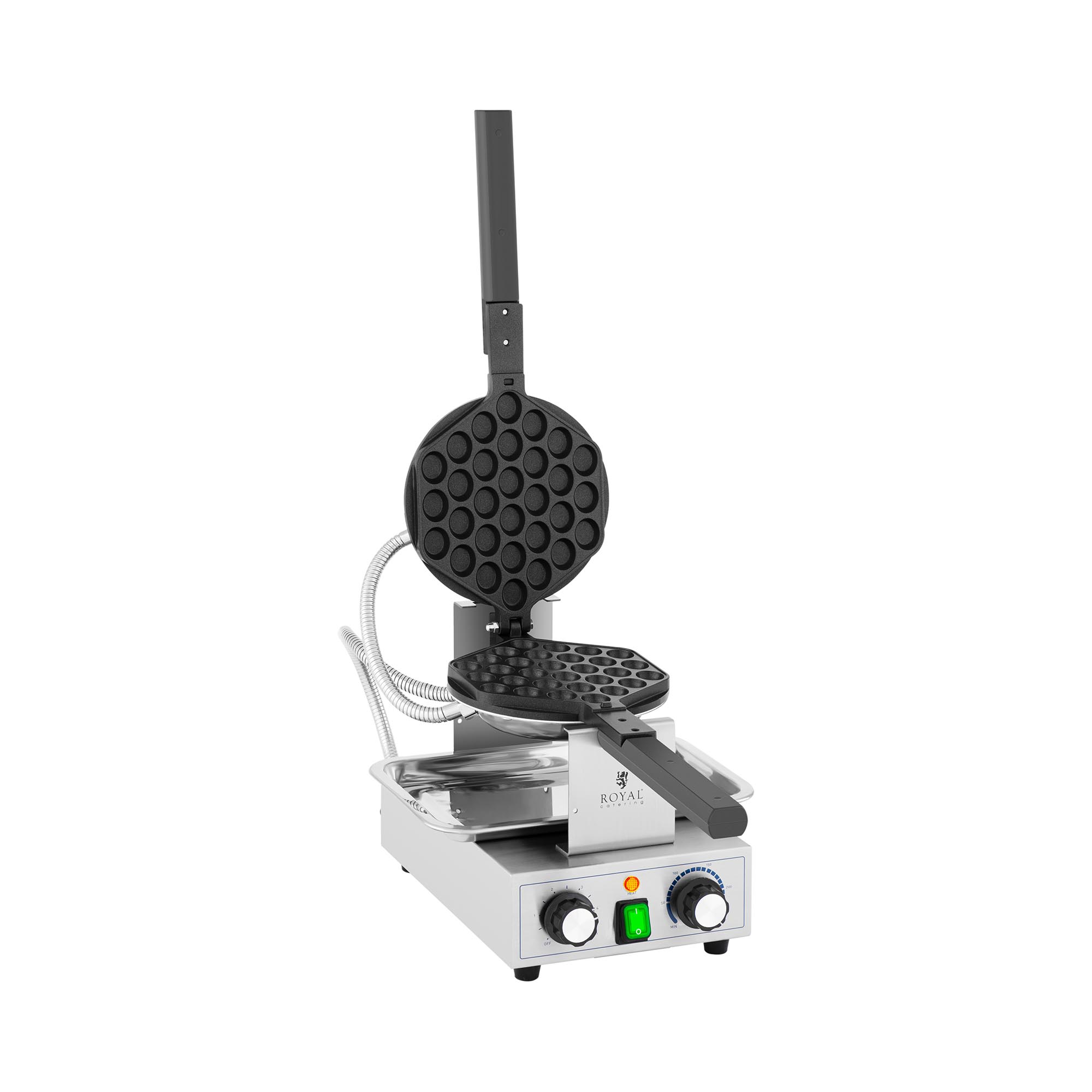 Royal Catering Bubble Waffeleisen - 1.400 W - 50 - 250 °C - Timer: 0 - 5 min RCPMW-1400K