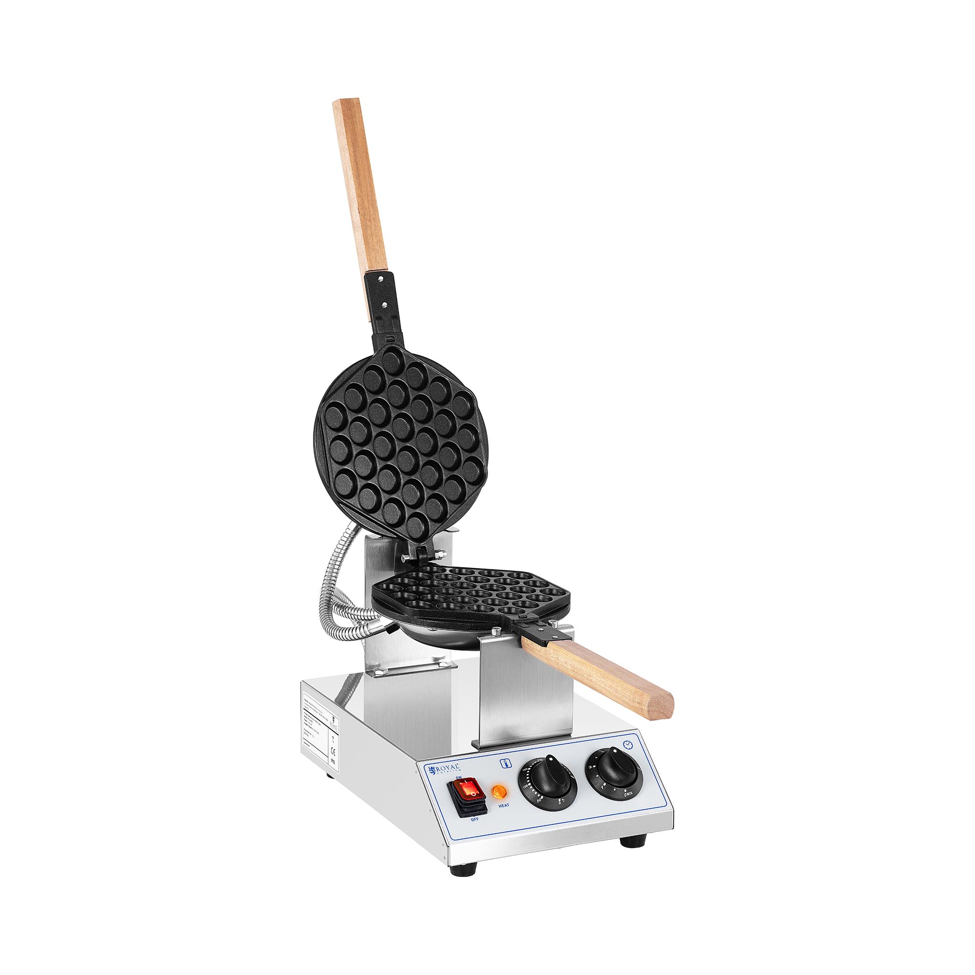 Bubble Waffeleisen - 1,415 W - Royal Catering - 50 - 250 °C - Timer: 0 - 5 min RC-BWM01