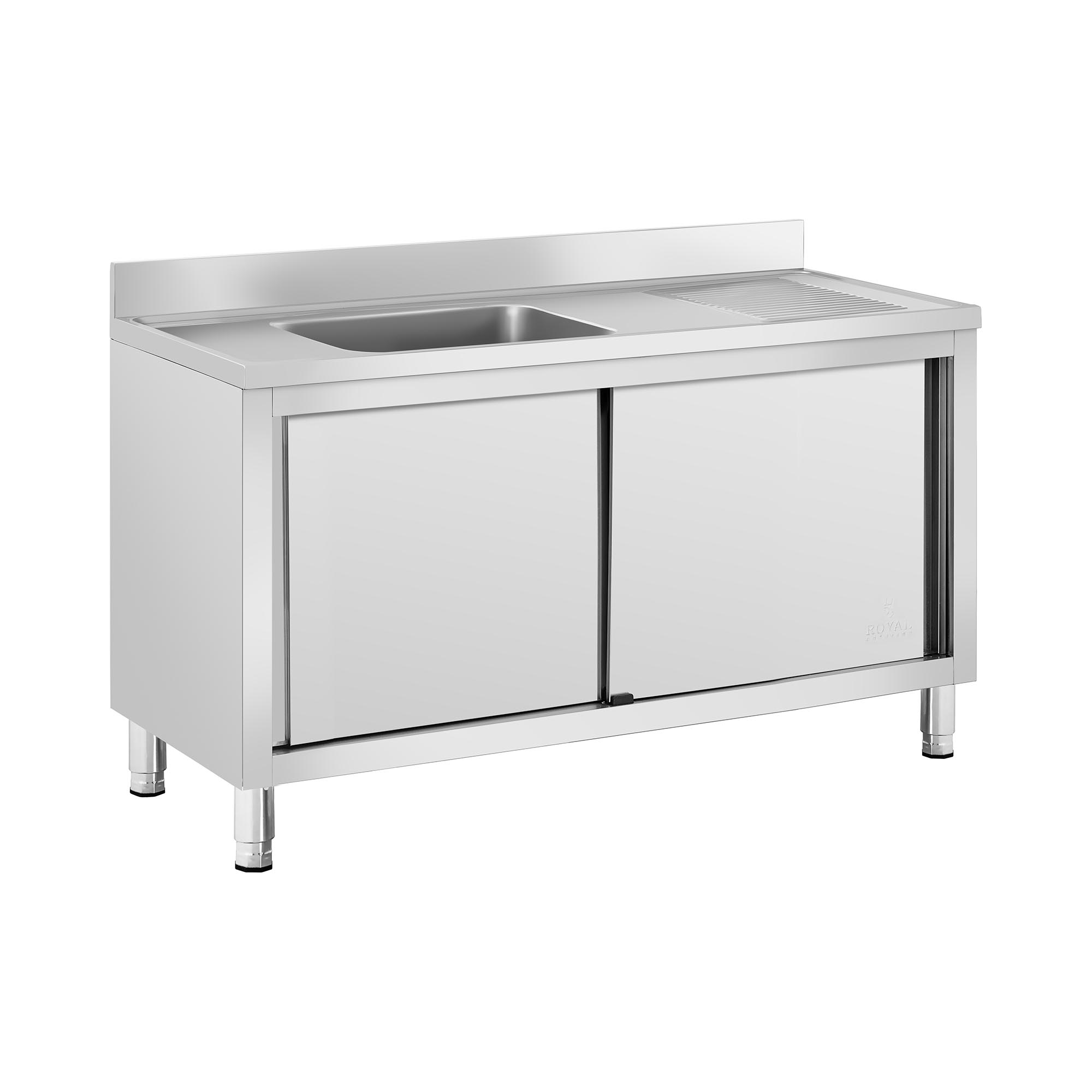 Wastafel kast - 1 Basin - Royal Catering - Roestvrij staal - 500 x 400 x 240 mm