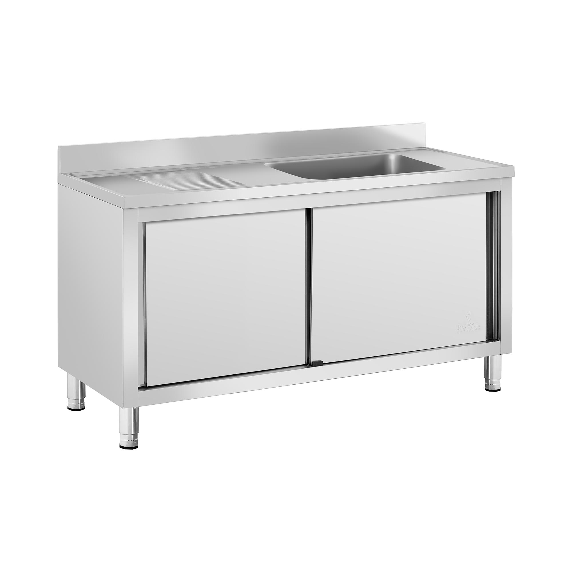 Wastafel kast - 1 Basin - Royal Catering - Roestvrij staal - 500 x 400 x 240 mm