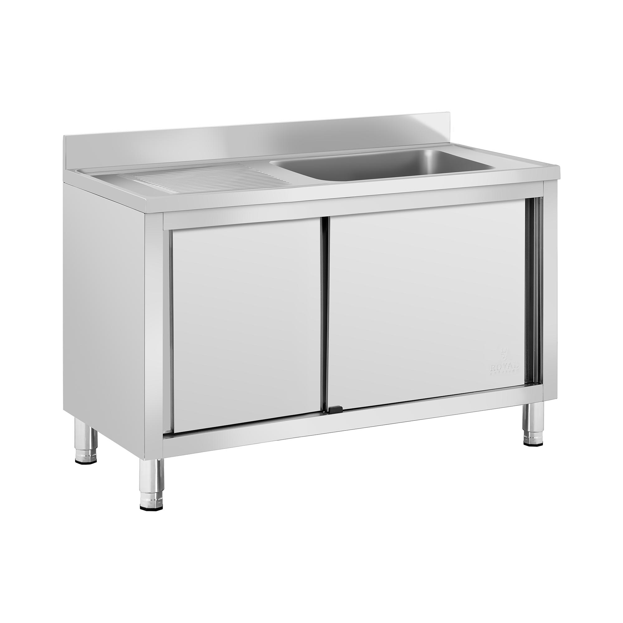 Wastafel kast - 1 Basin - Royal Catering - Roestvrij staal - 500 x 400 x 260 mm