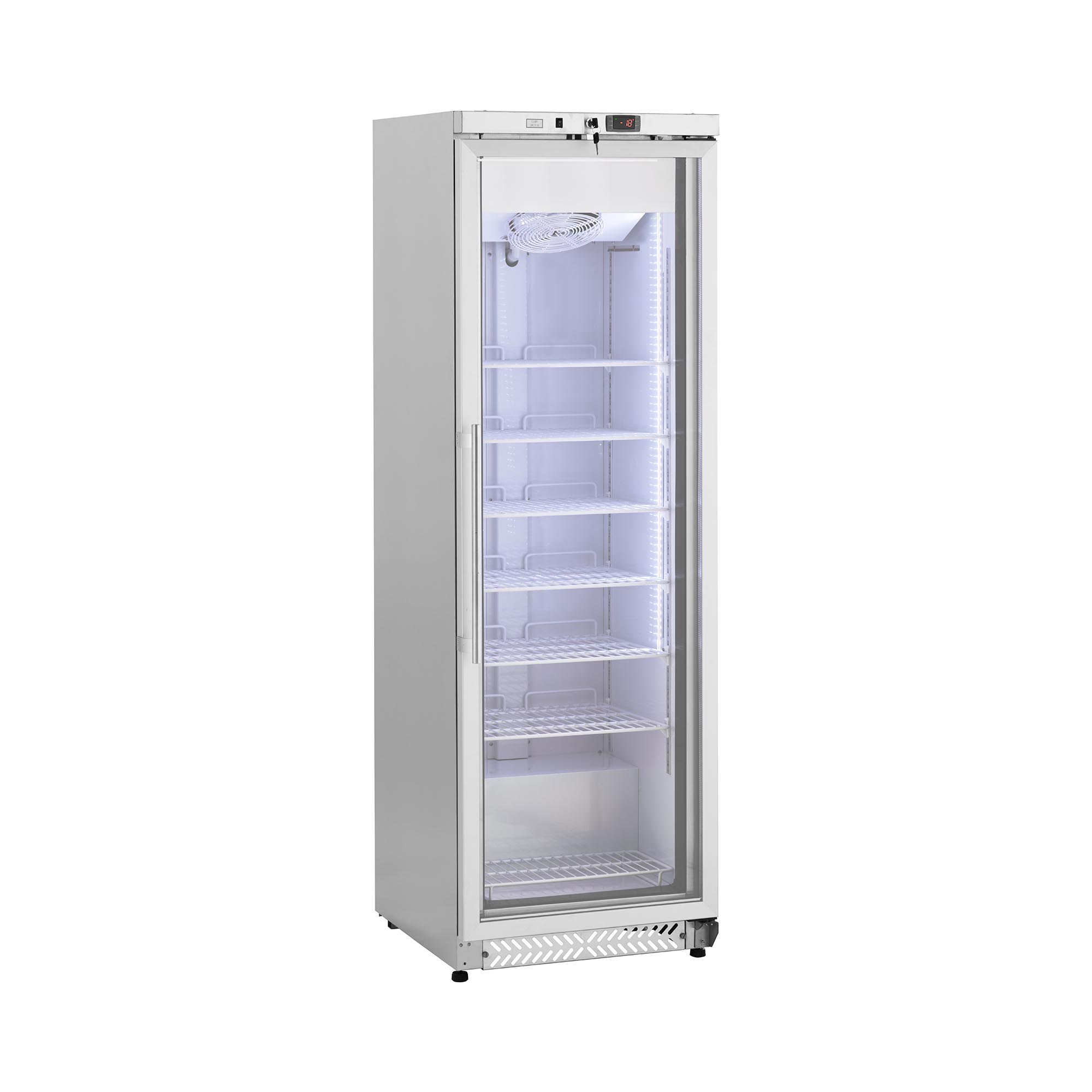 Gefrierschrank - 380 L - Royal Catering - Glastür - Silbern - Kältemittel R290 RCLK-F380G